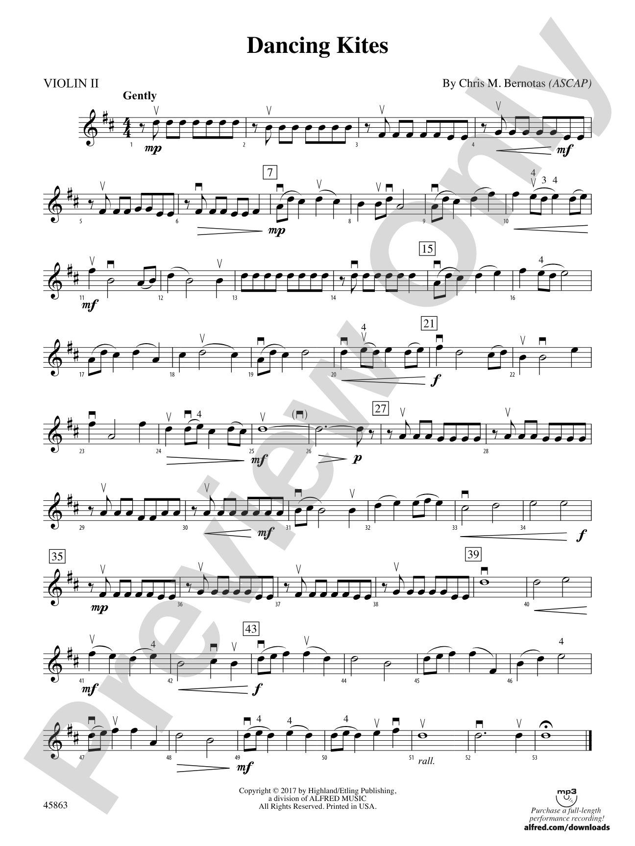 Dancing Kites: 2nd Violin