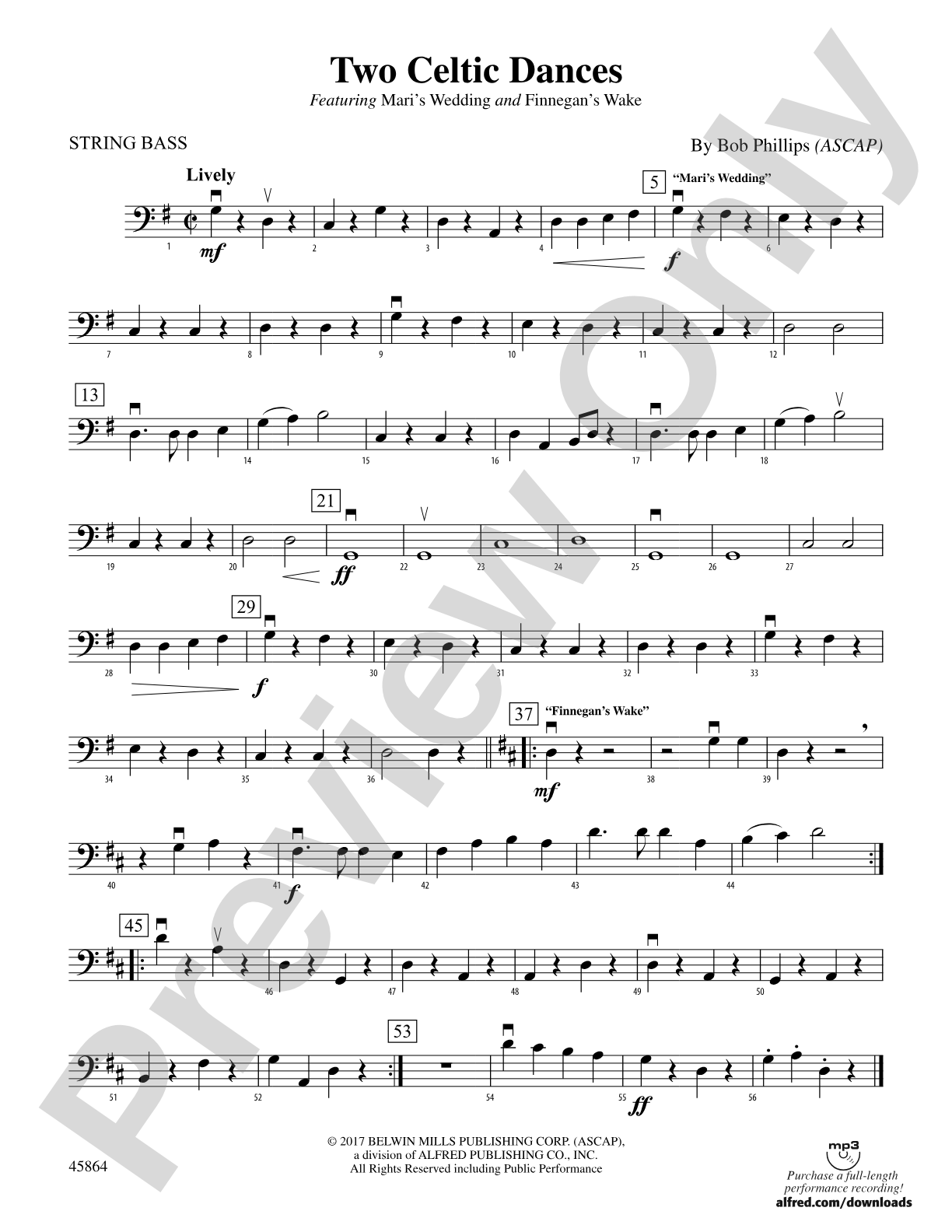 Two Celtic Dances: String Bass