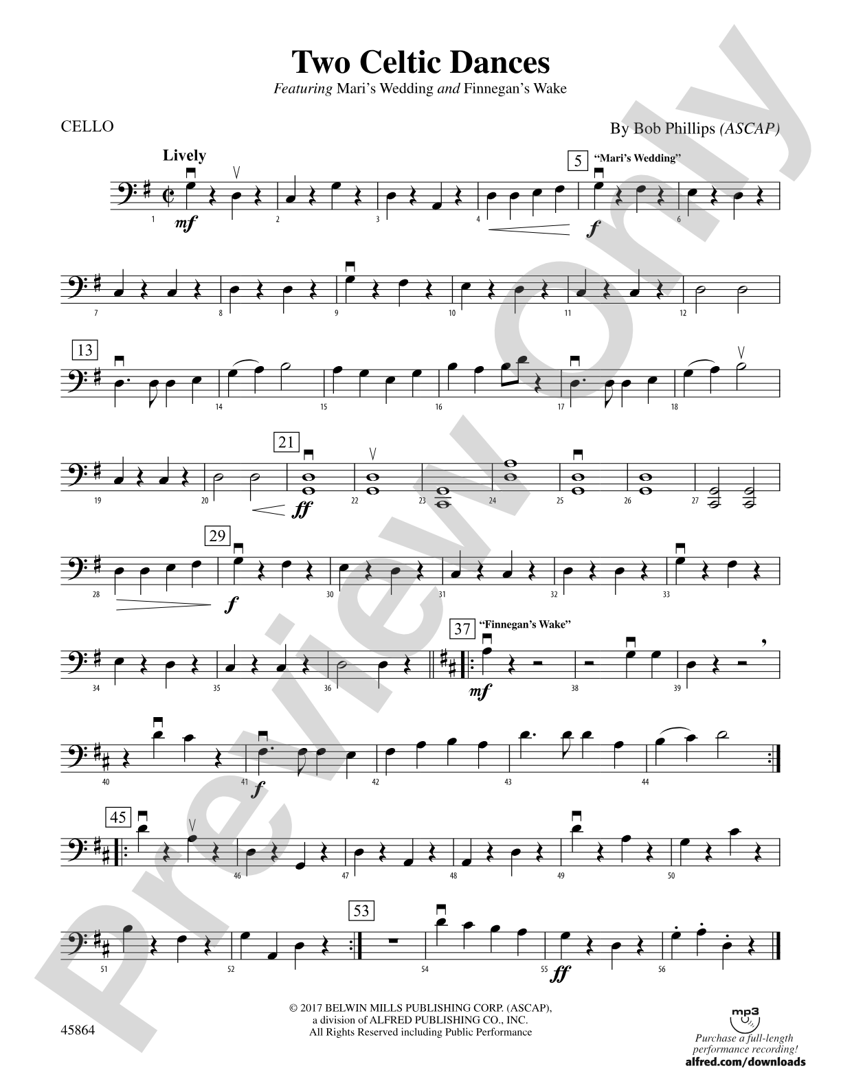 Two Celtic Dances: Cello
