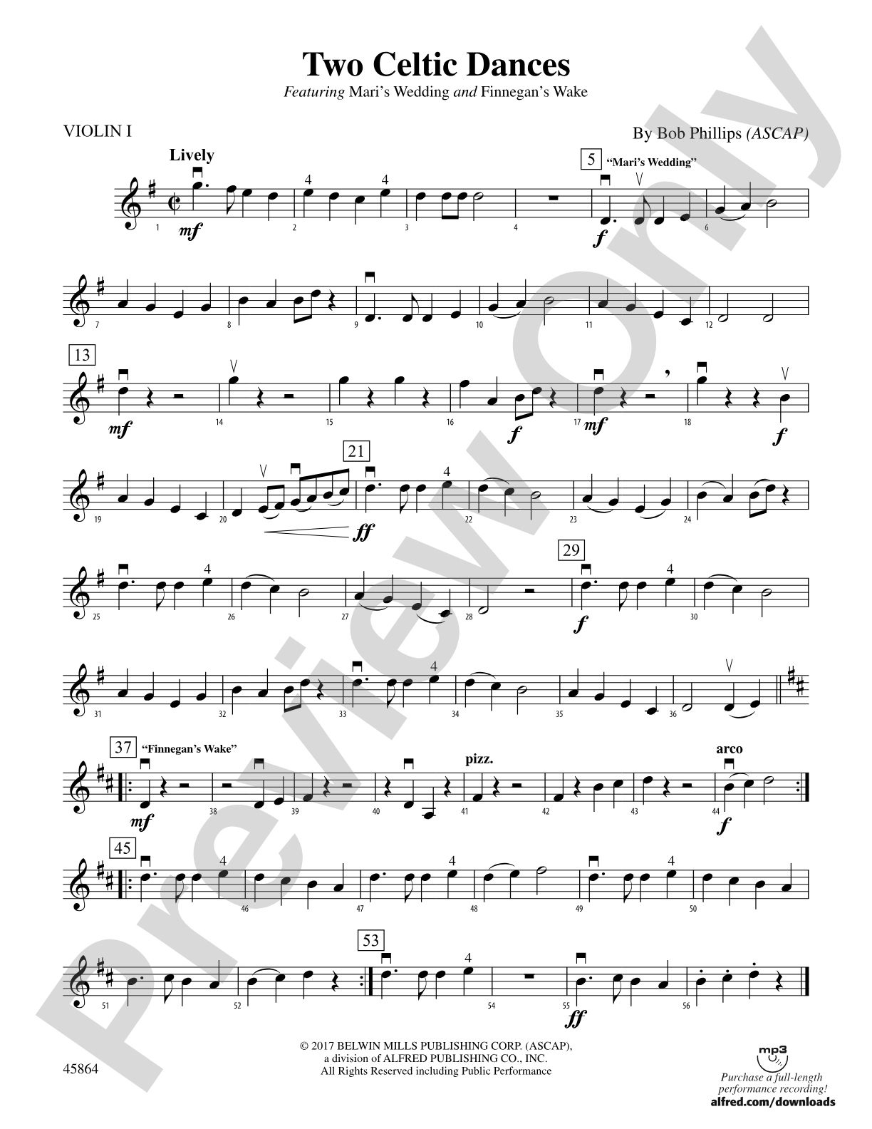 Two Celtic Dances: 1st Violin