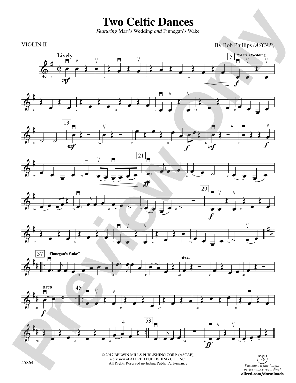Two Celtic Dances: 2nd Violin