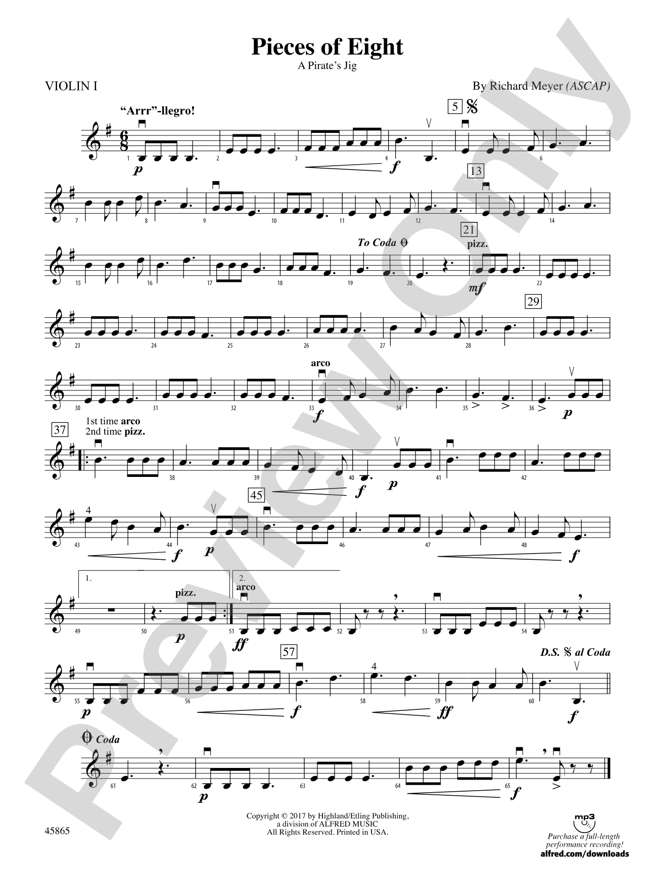 Pieces of Eight: 1st Violin