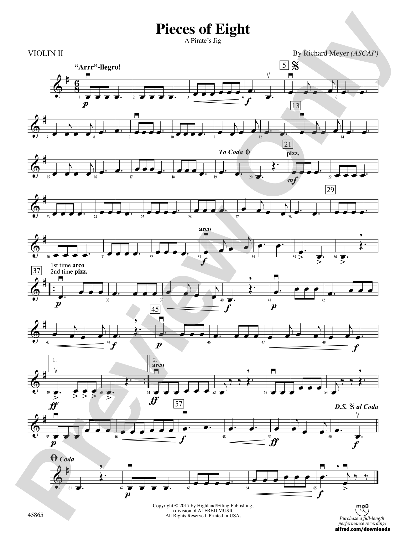 Pieces of Eight: 2nd Violin