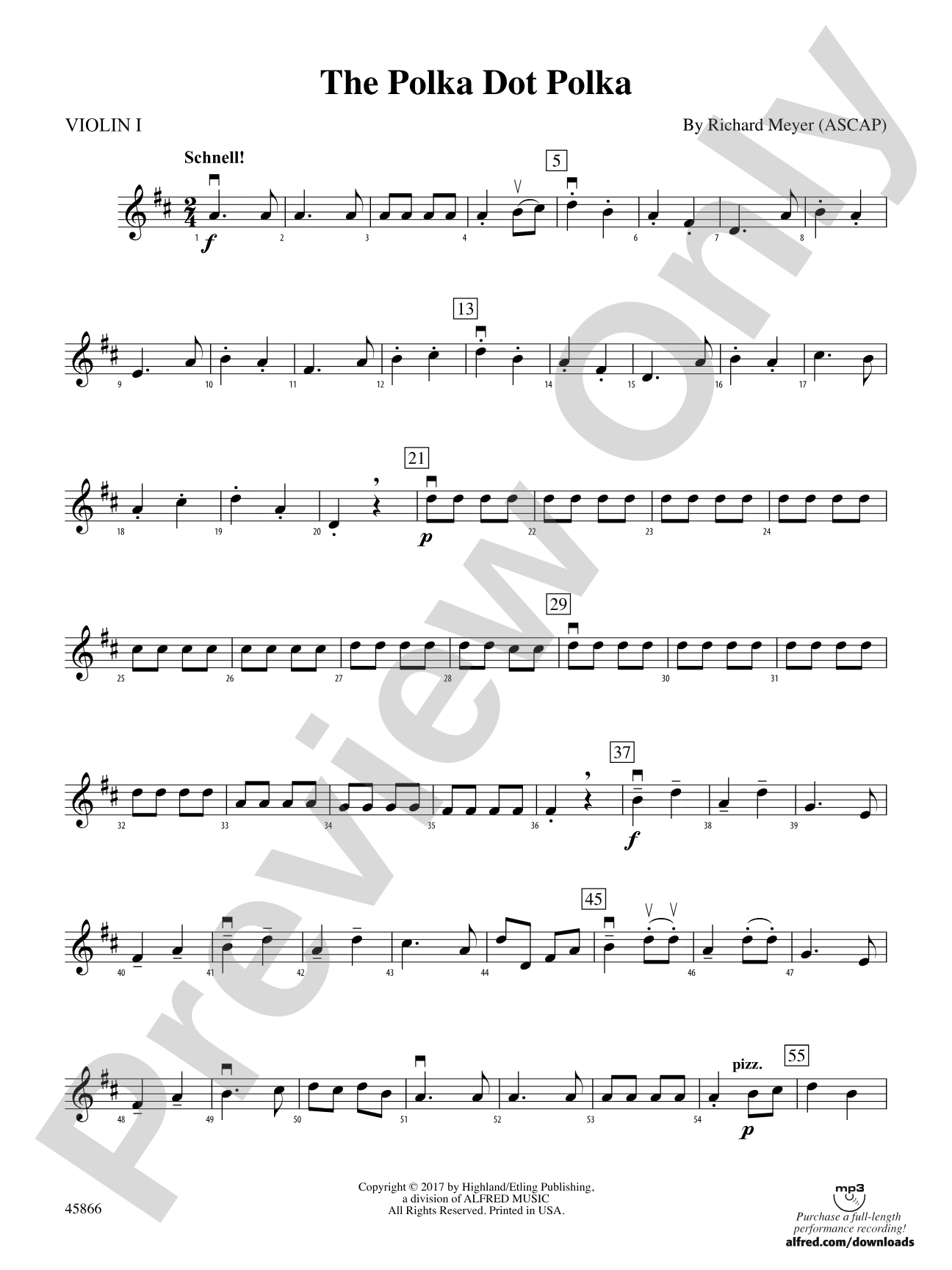 The Polka Dot Polka: 1st Violin