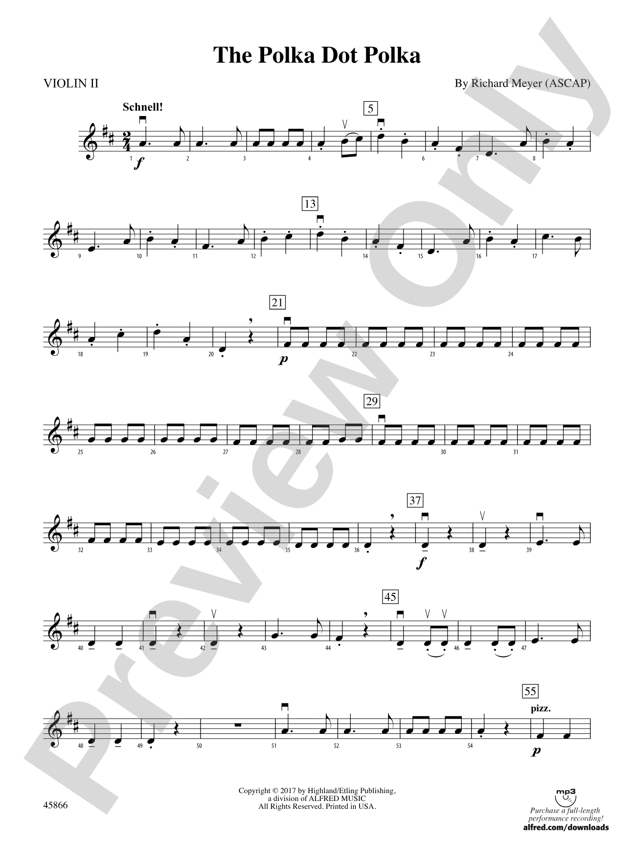 The Polka Dot Polka: 2nd Violin