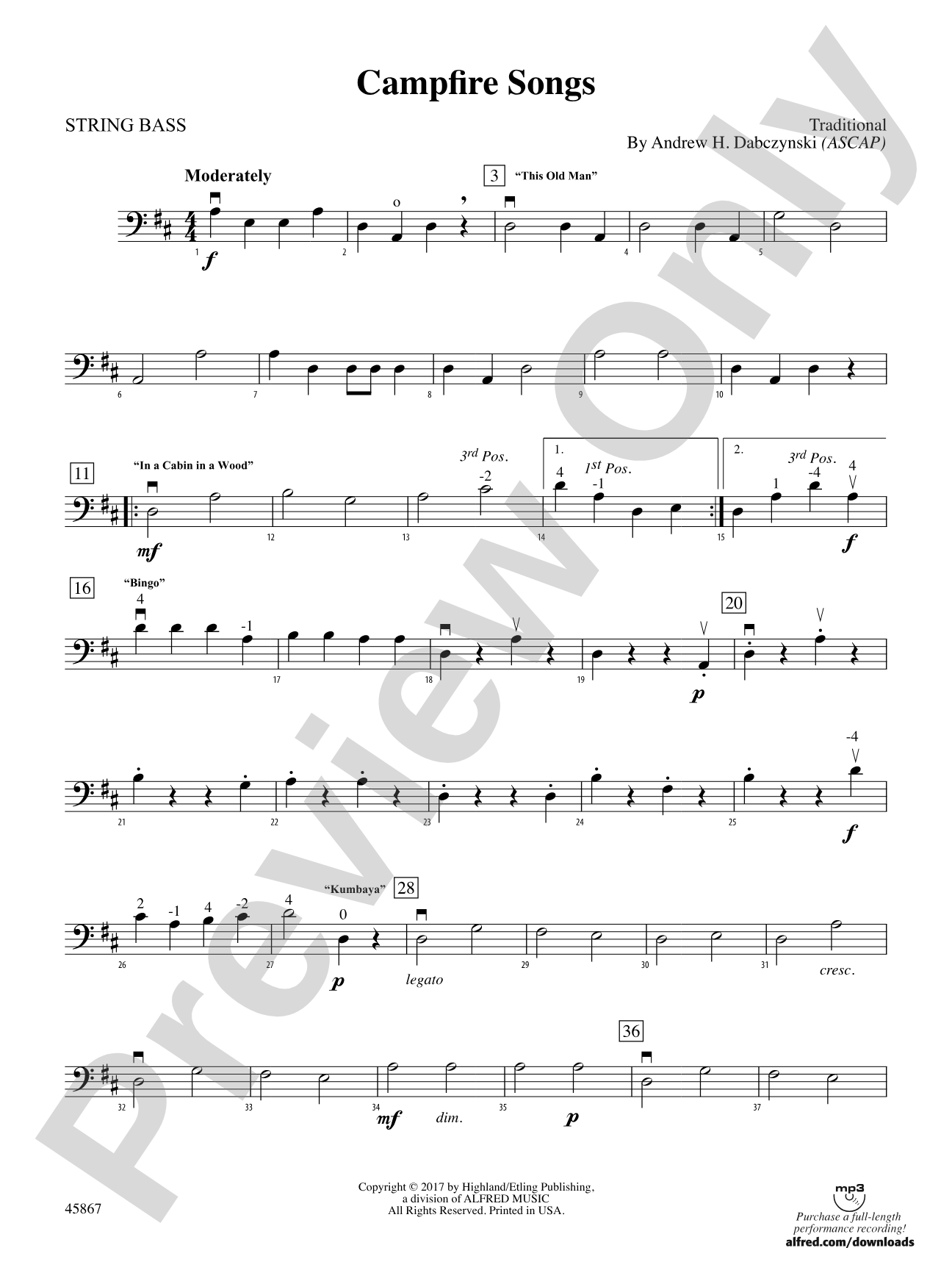 Campfire Songs: String Bass