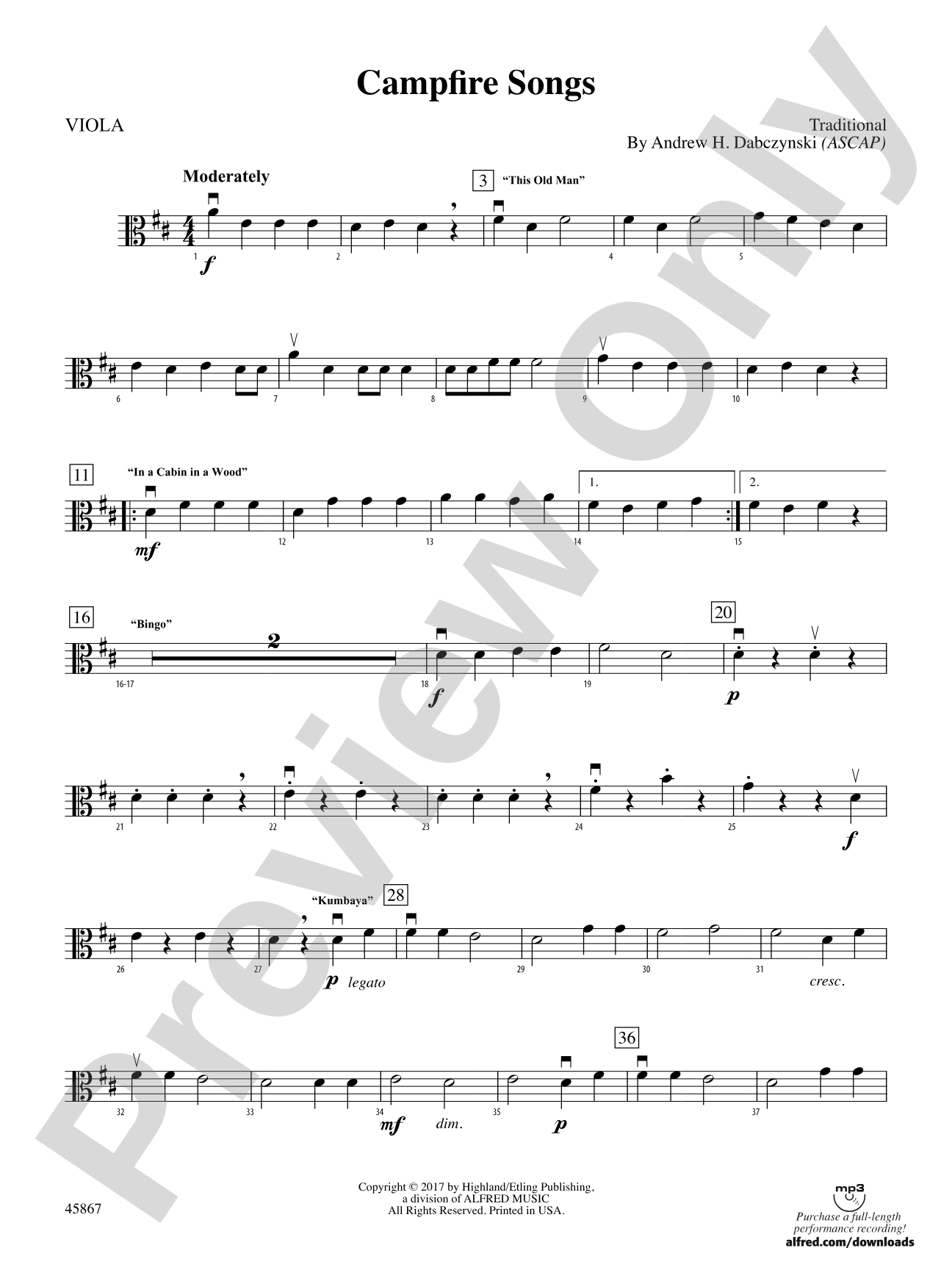 Campfire Songs: Viola