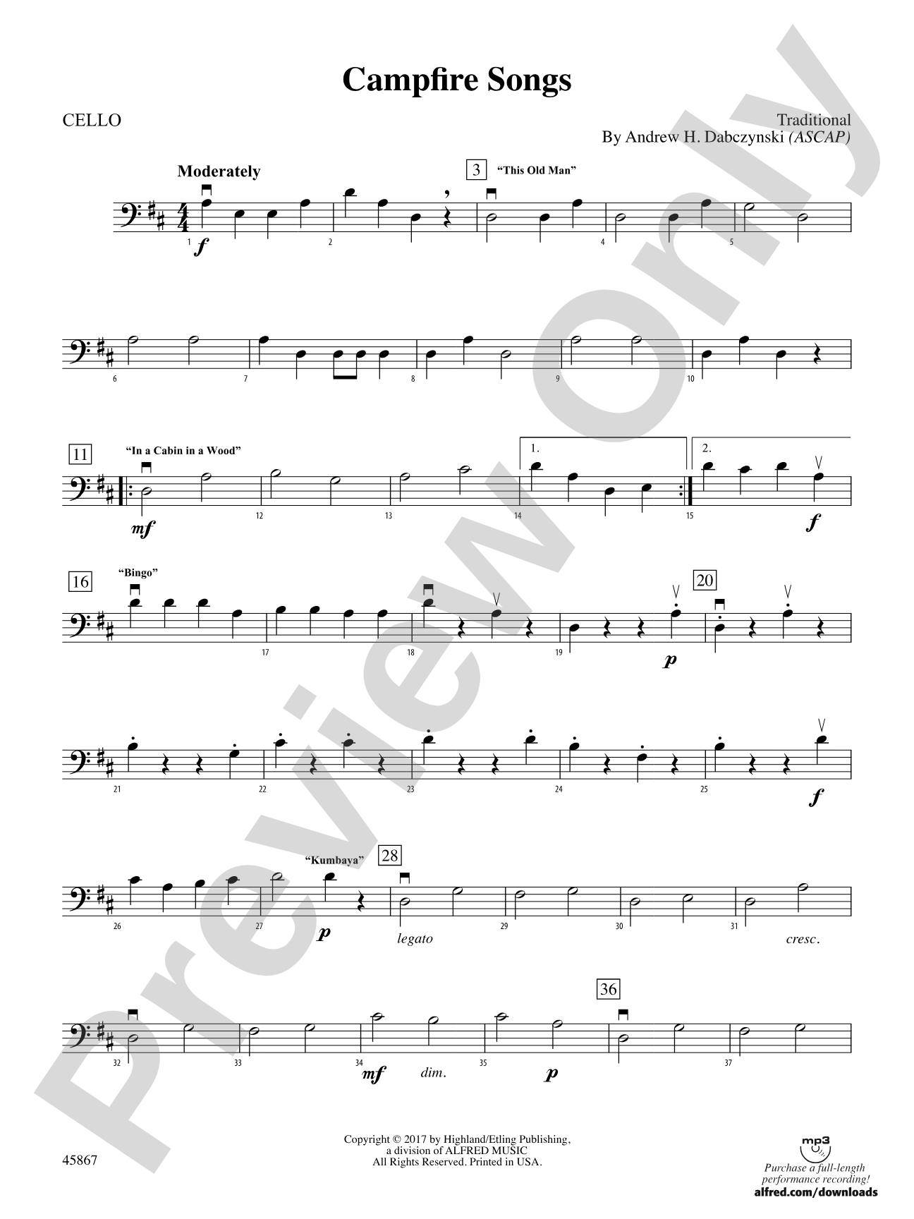 Campfire Songs: Cello