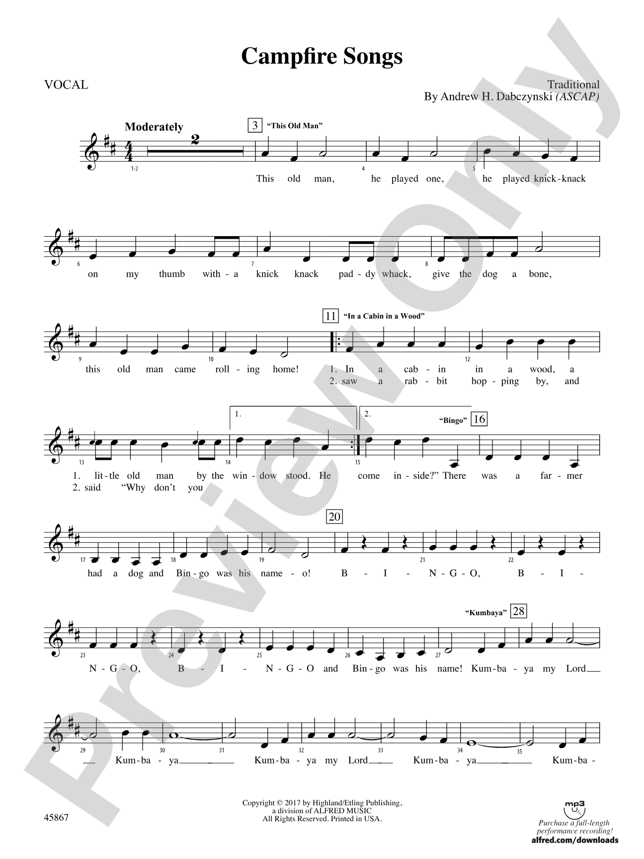 Campfire Songs: Vocals