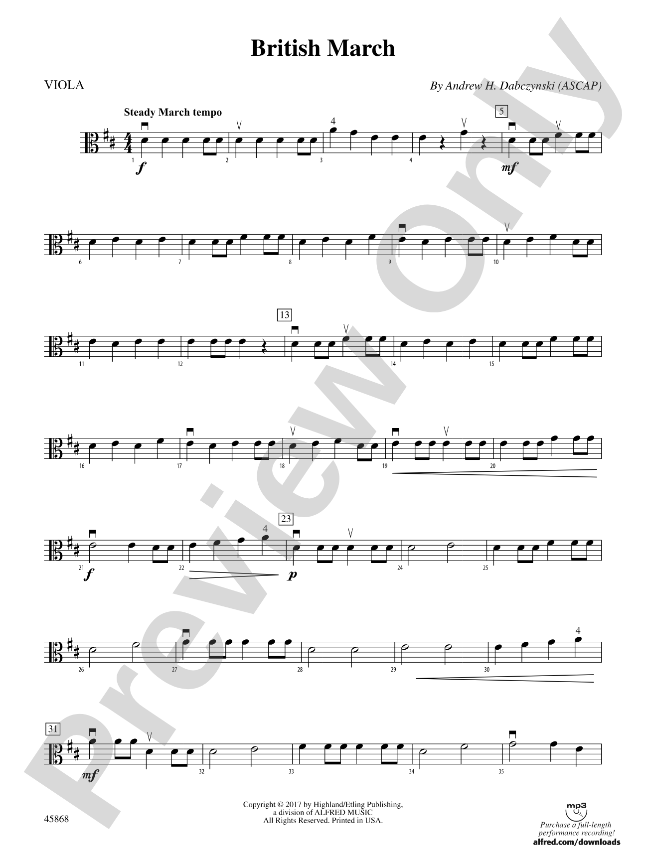 British March: Viola