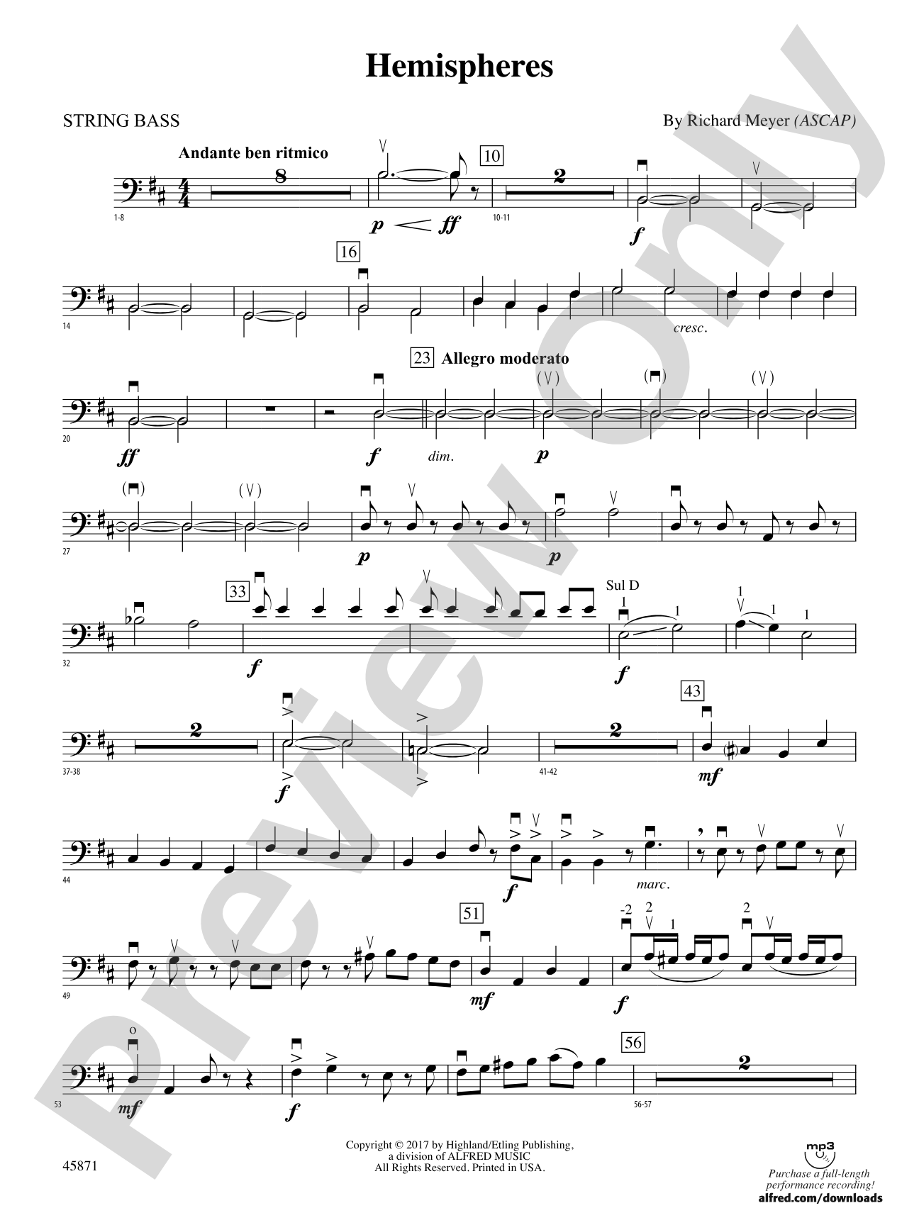 Hemispheres: String Bass
