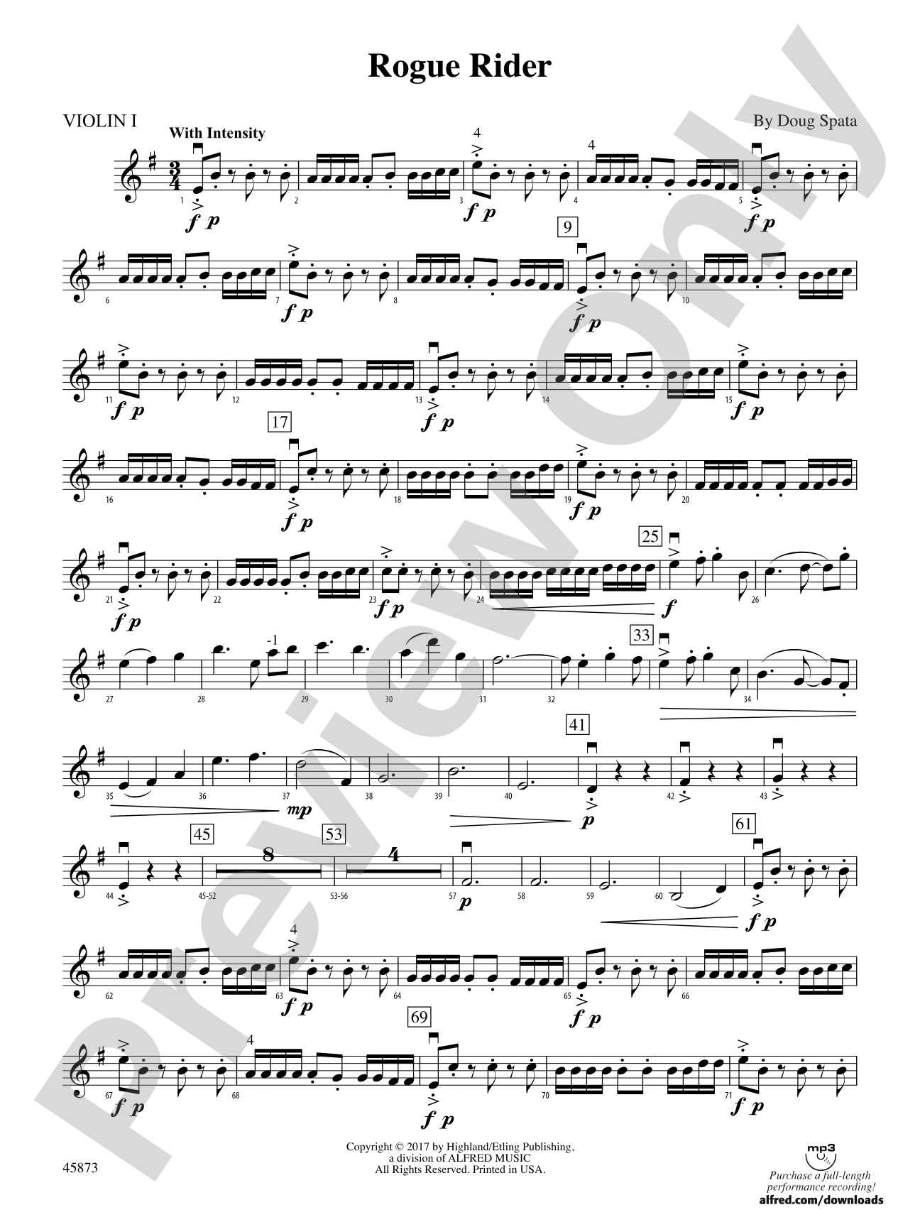 Rogue Rider: 1st Violin