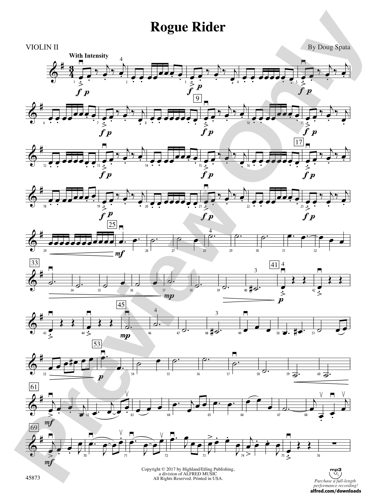 Rogue Rider: 2nd Violin