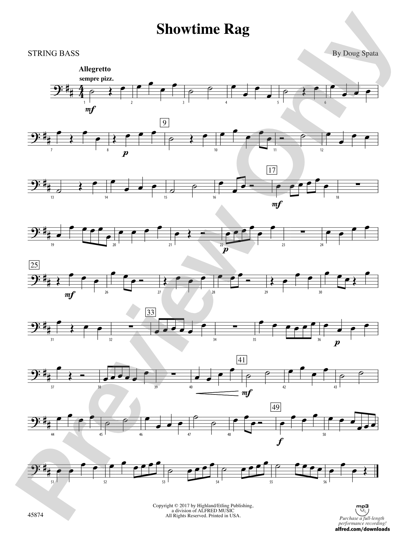 Showtime Rag: String Bass
