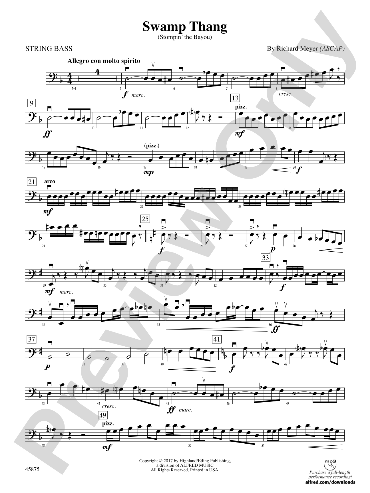 Swamp Thang: String Bass