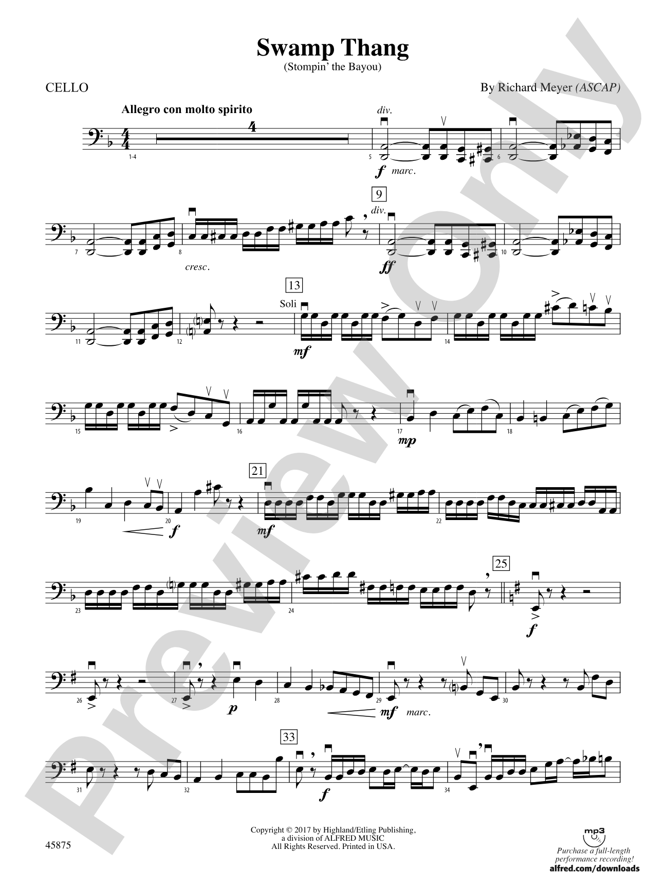 Swamp Thang: Cello