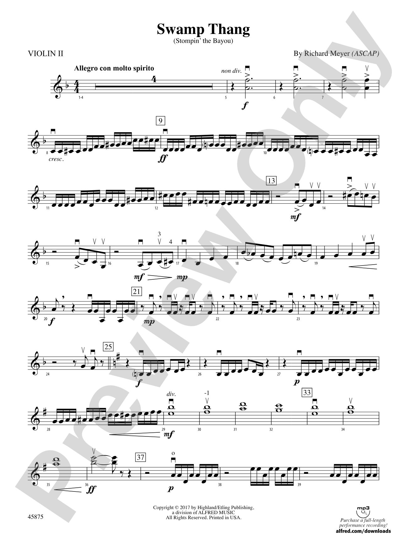 Swamp Thang: 2nd Violin