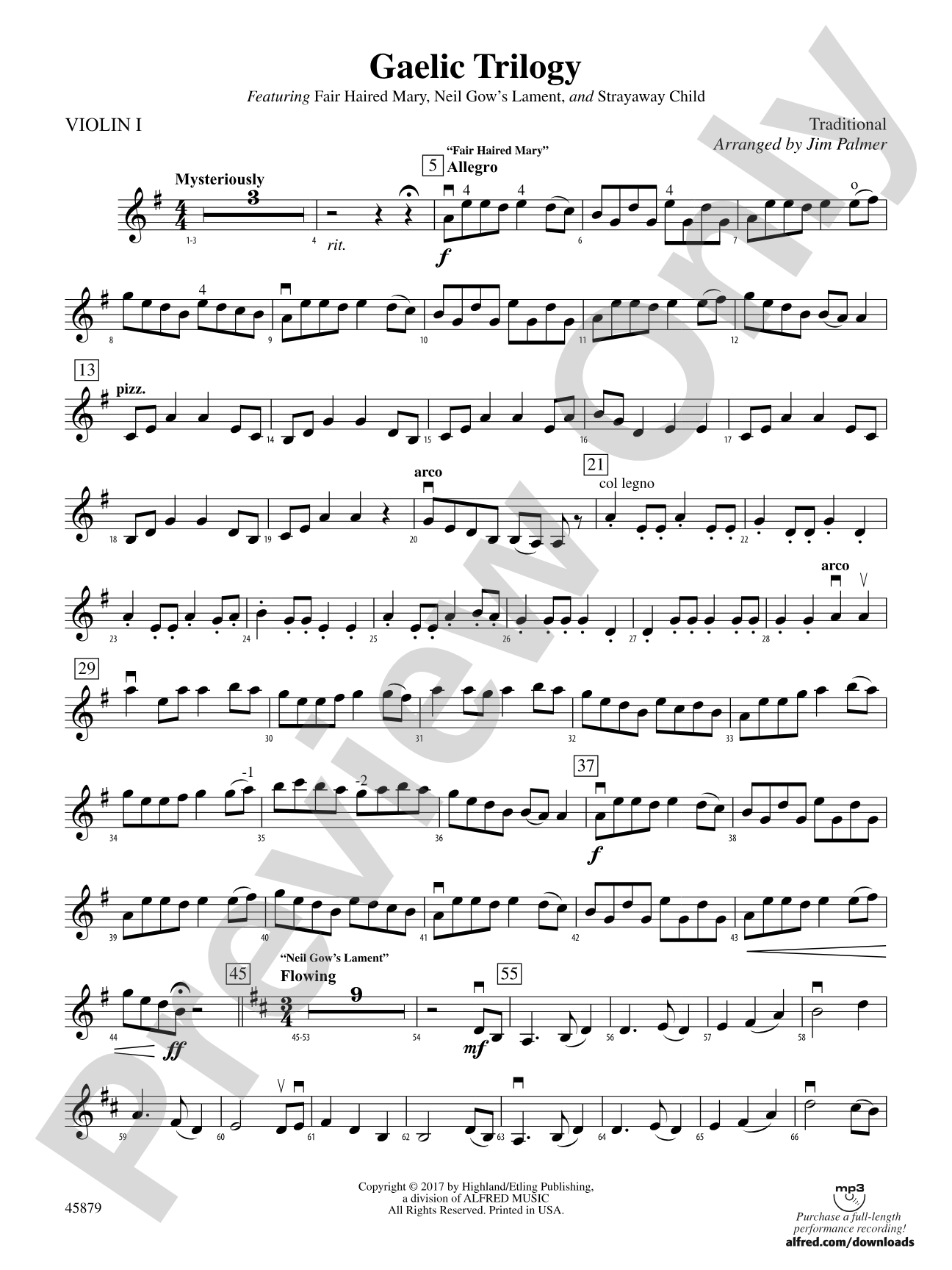 Gaelic Trilogy: 1st Violin
