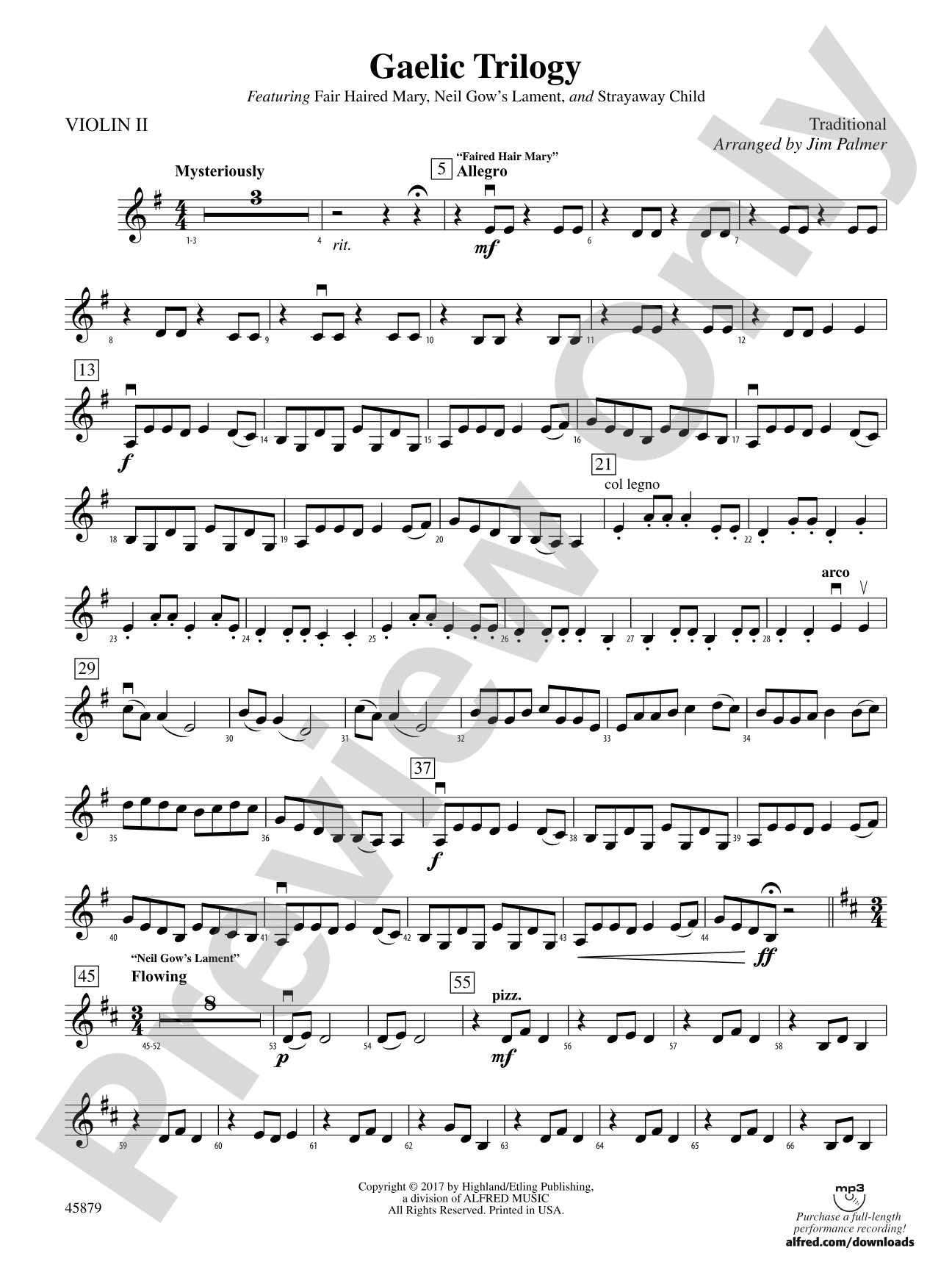 Gaelic Trilogy: 2nd Violin