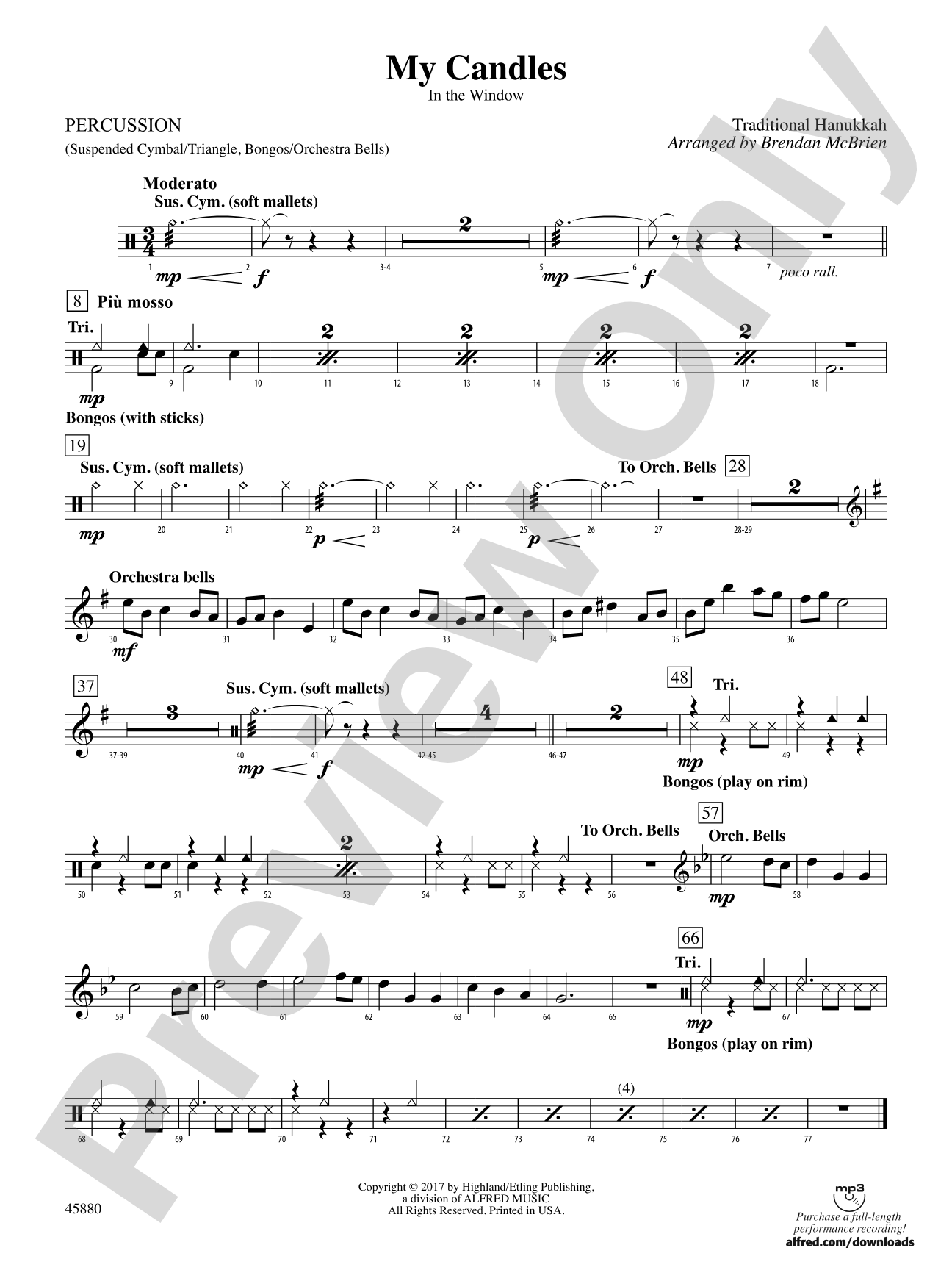 My Candles: 1st Percussion
