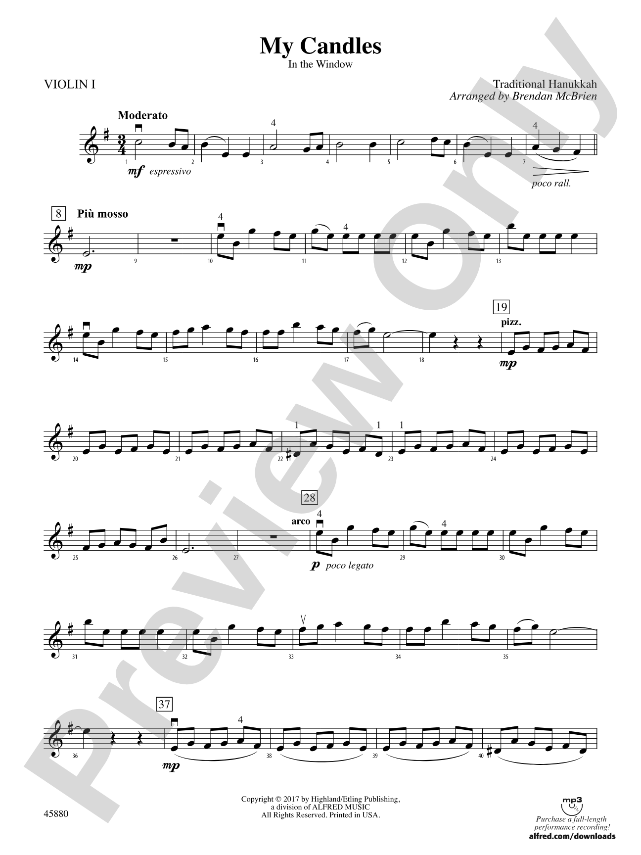 My Candles: 1st Violin