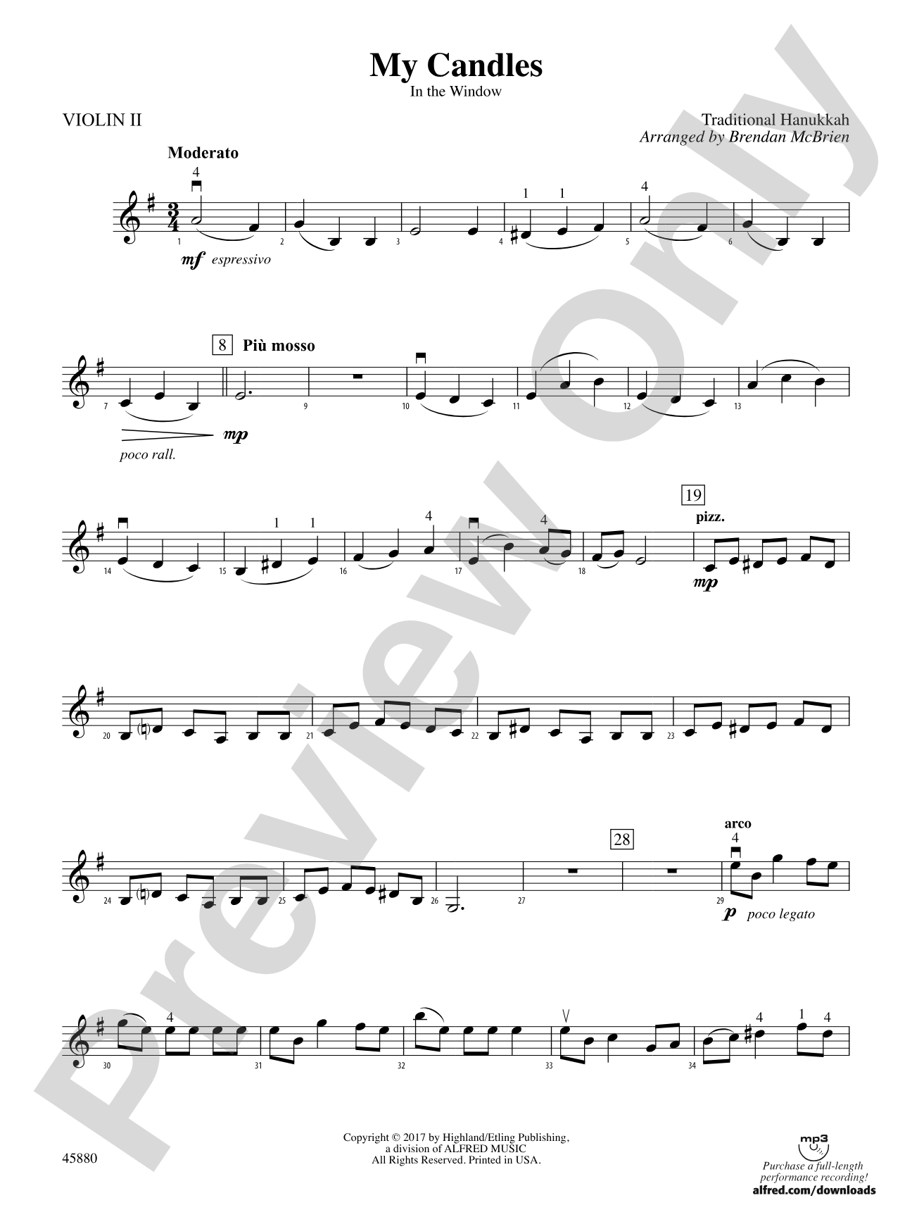 My Candles: 2nd Violin