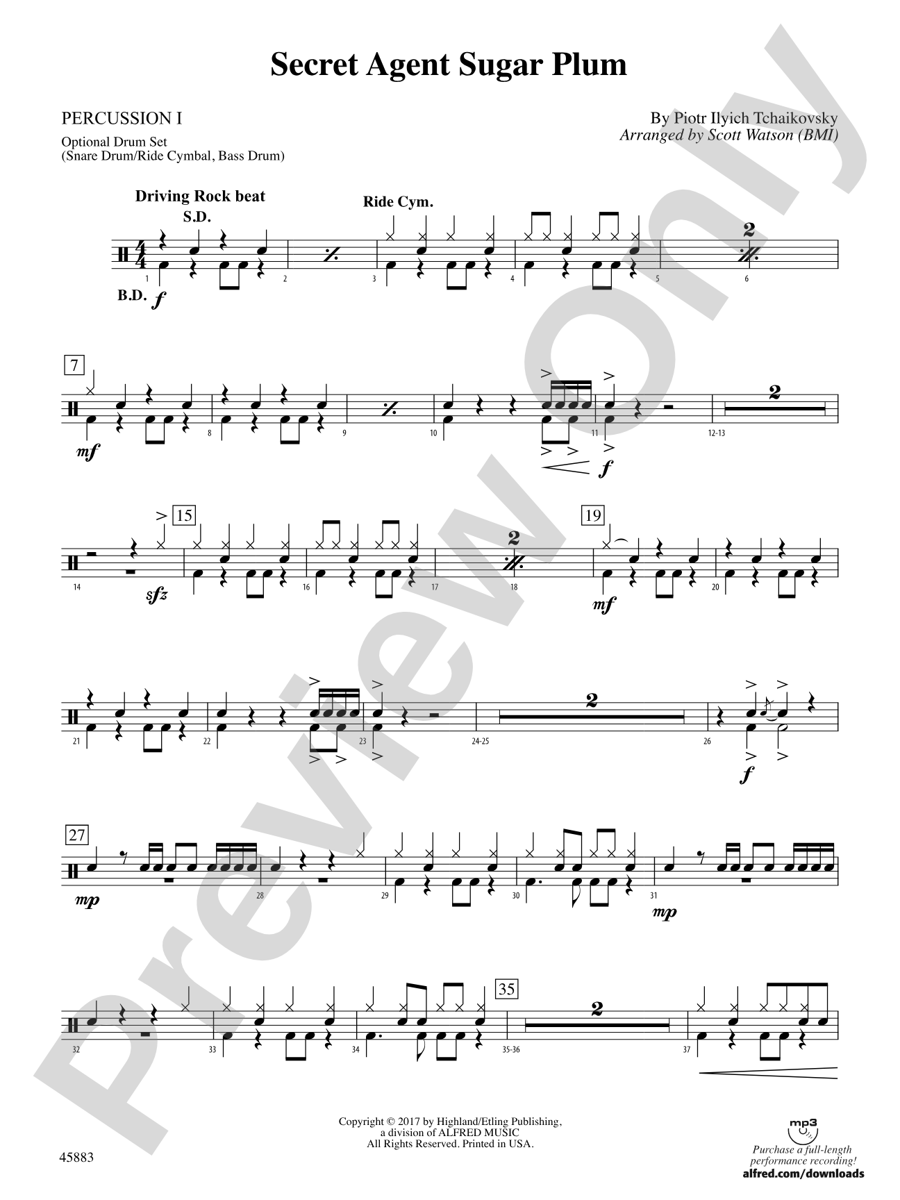 Secret Agent Sugar Plum: 1st Percussion
