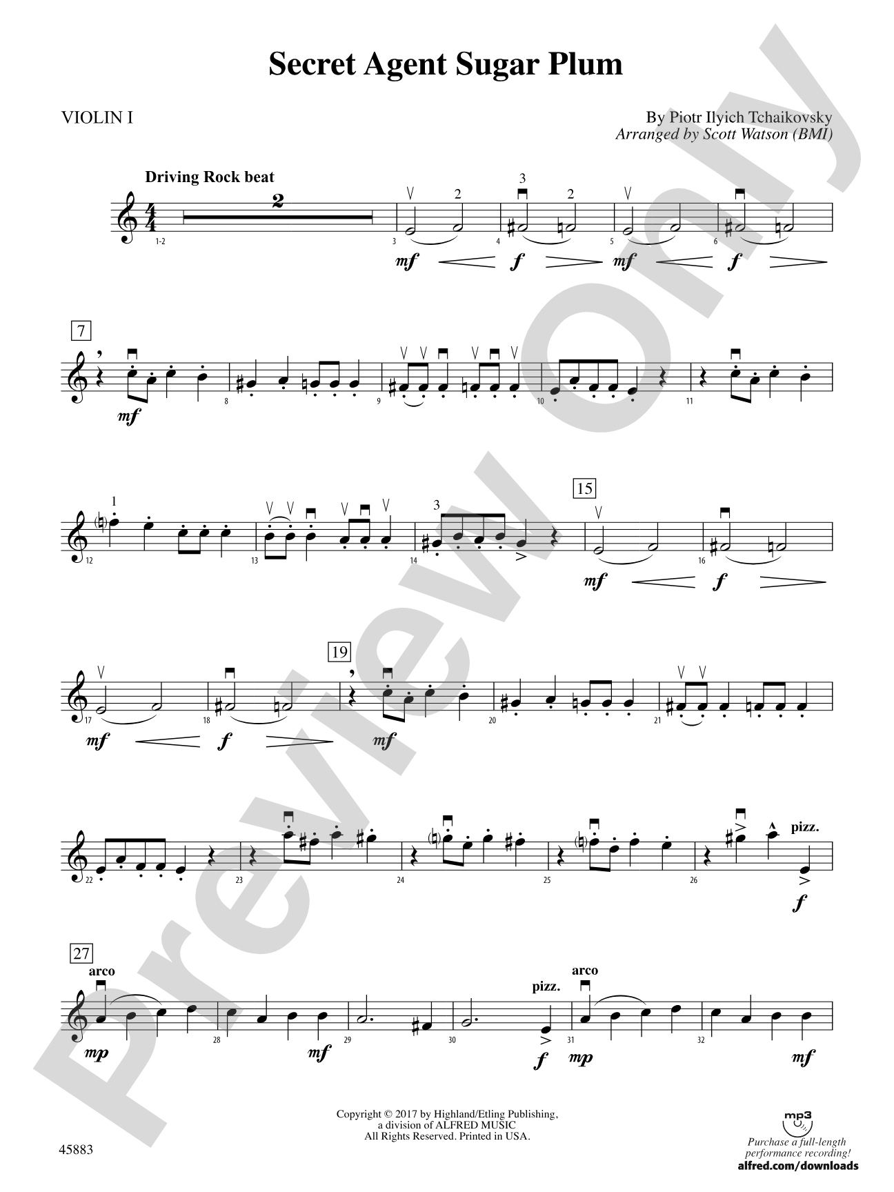 Secret Agent Sugar Plum: 1st Violin