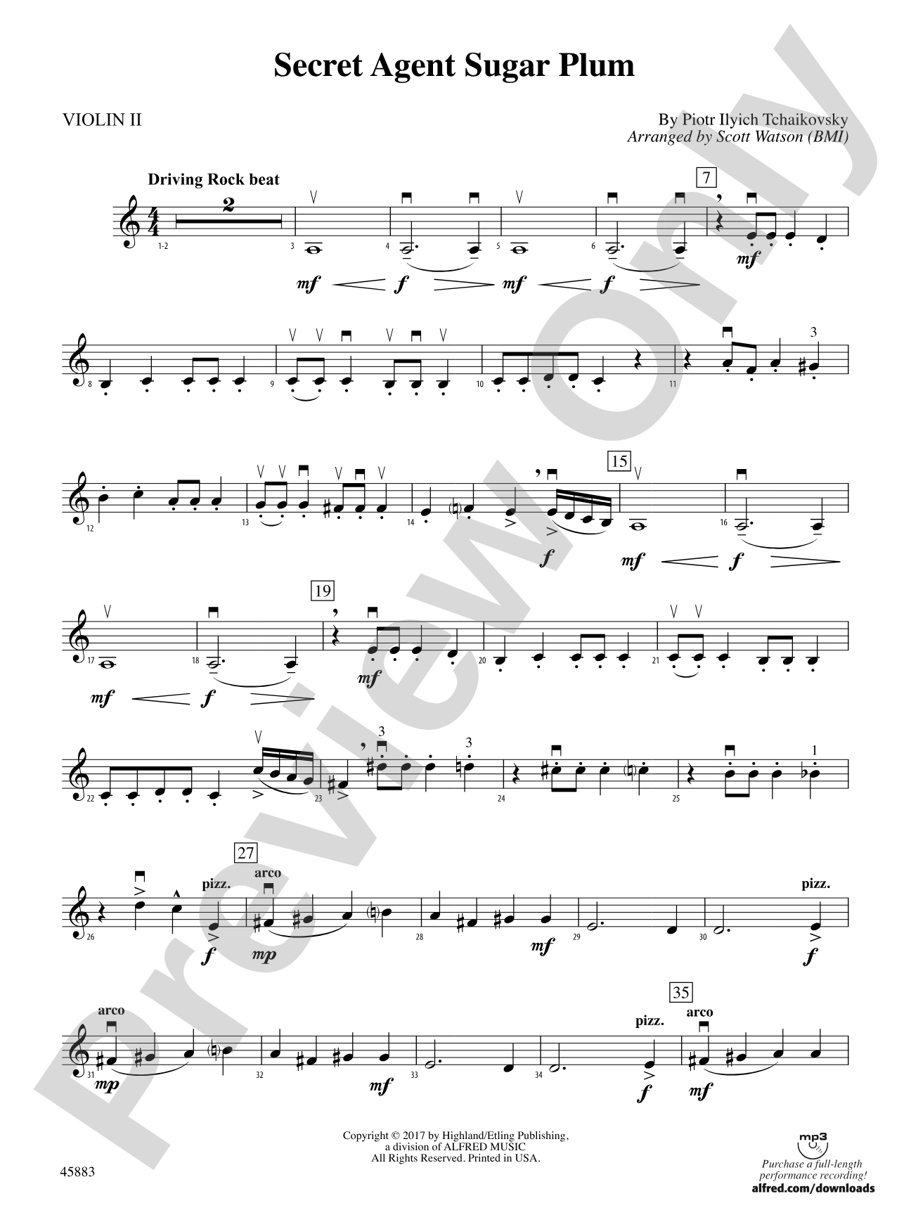 Secret Agent Sugar Plum: 2nd Violin