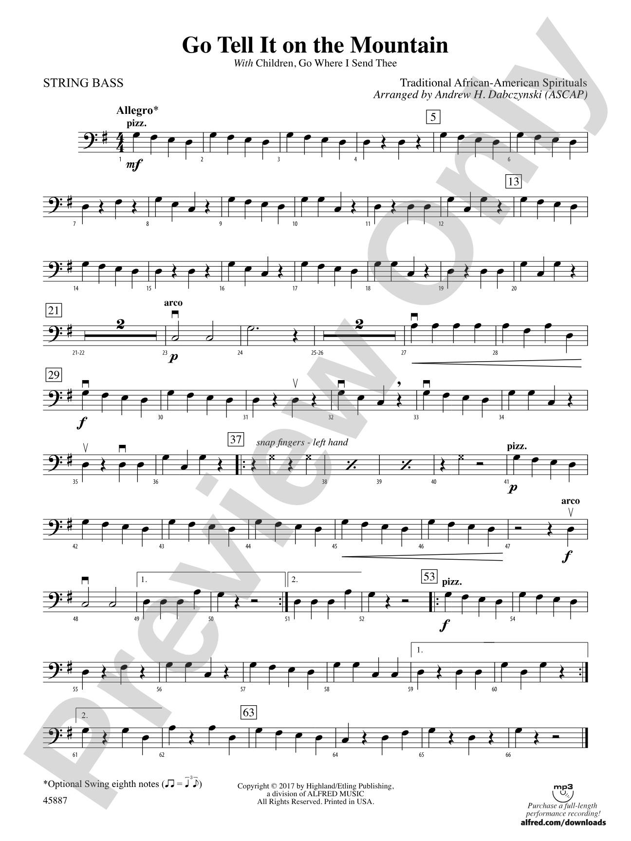 Go Tell It on the Mountain: String Bass