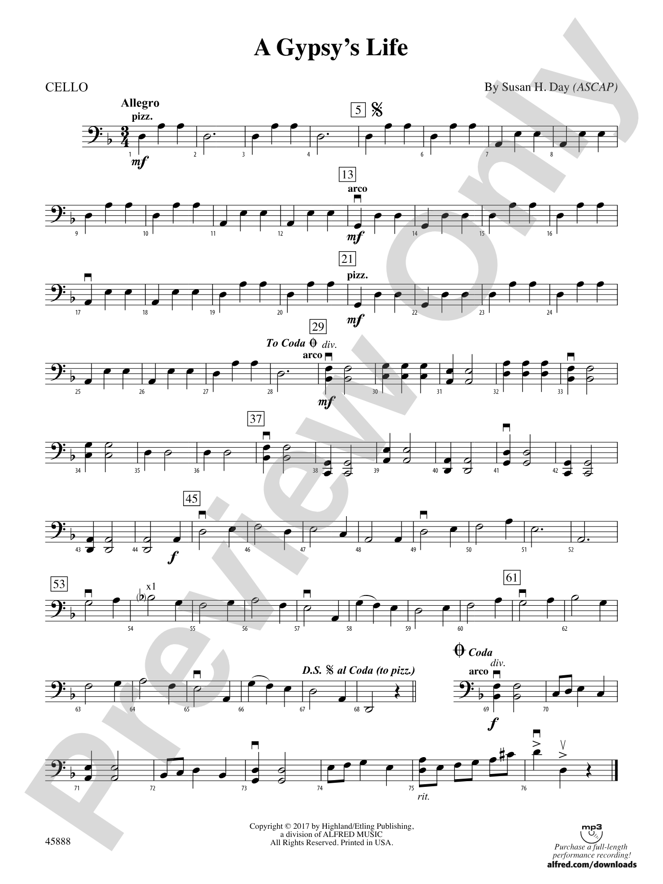 A Gypsy's Life: Cello