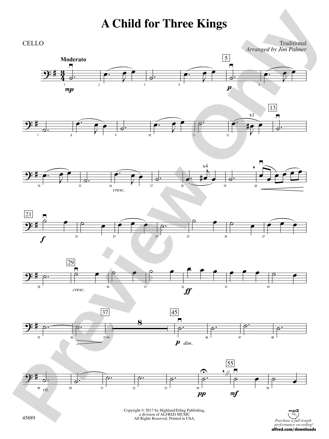 A Child for Three Kings: Cello