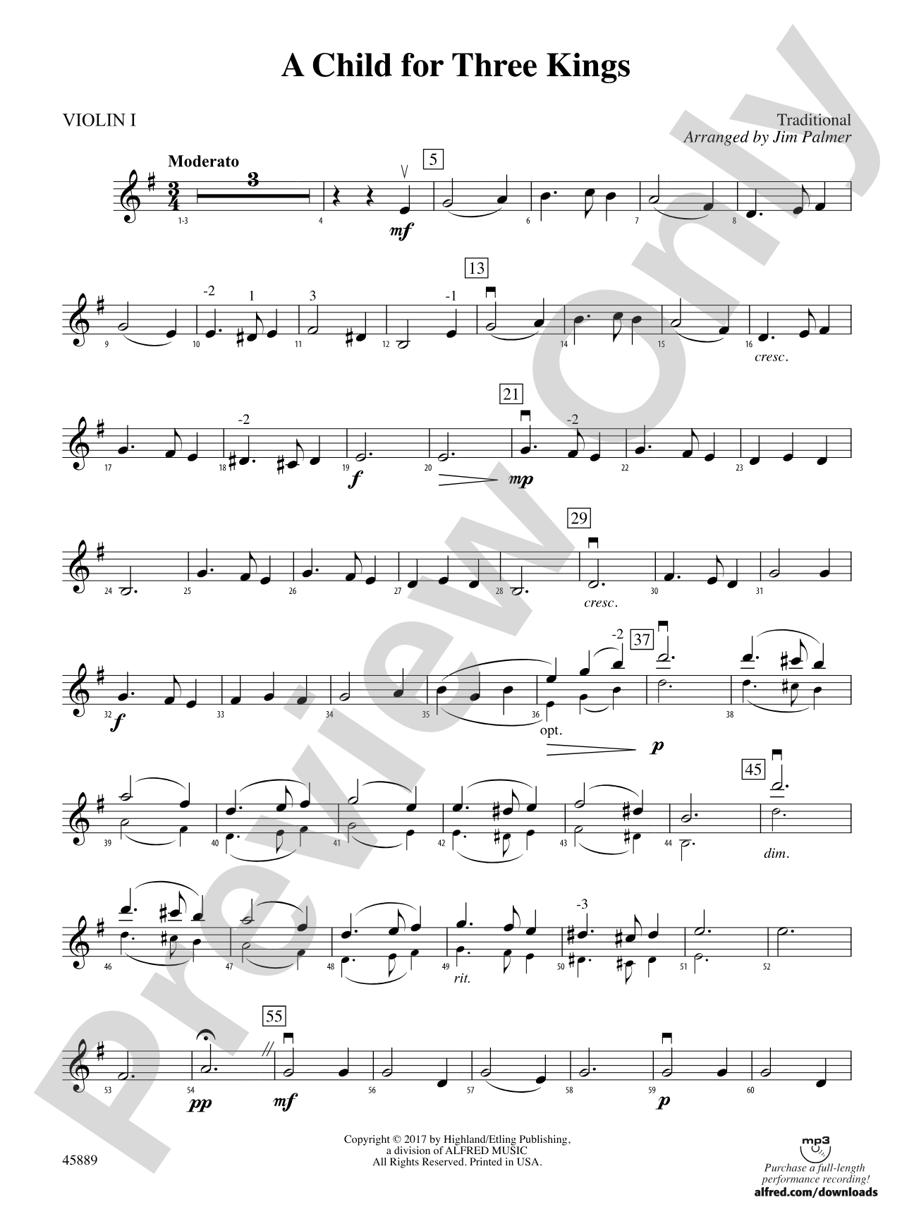 A Child for Three Kings: 1st Violin
