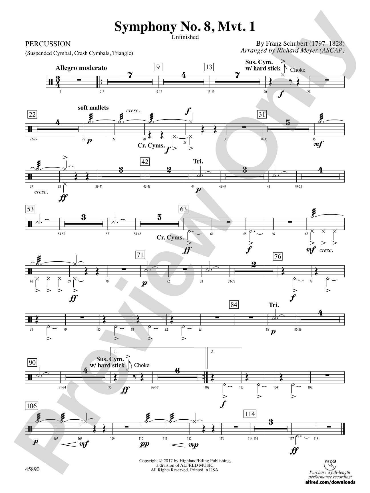 Symphony No. 8, Mvt. 1: 1st Percussion