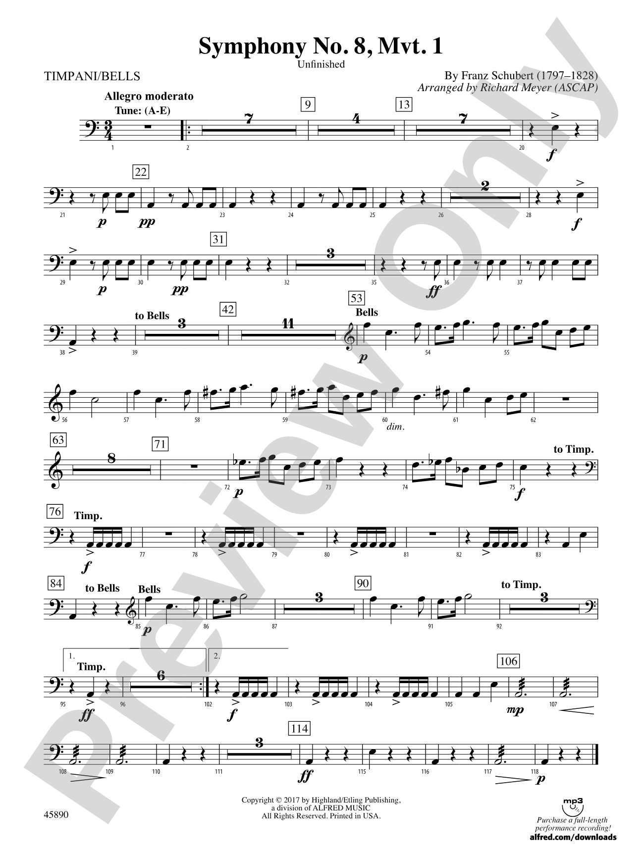 Symphony No. 8, Mvt. 1: Timpani