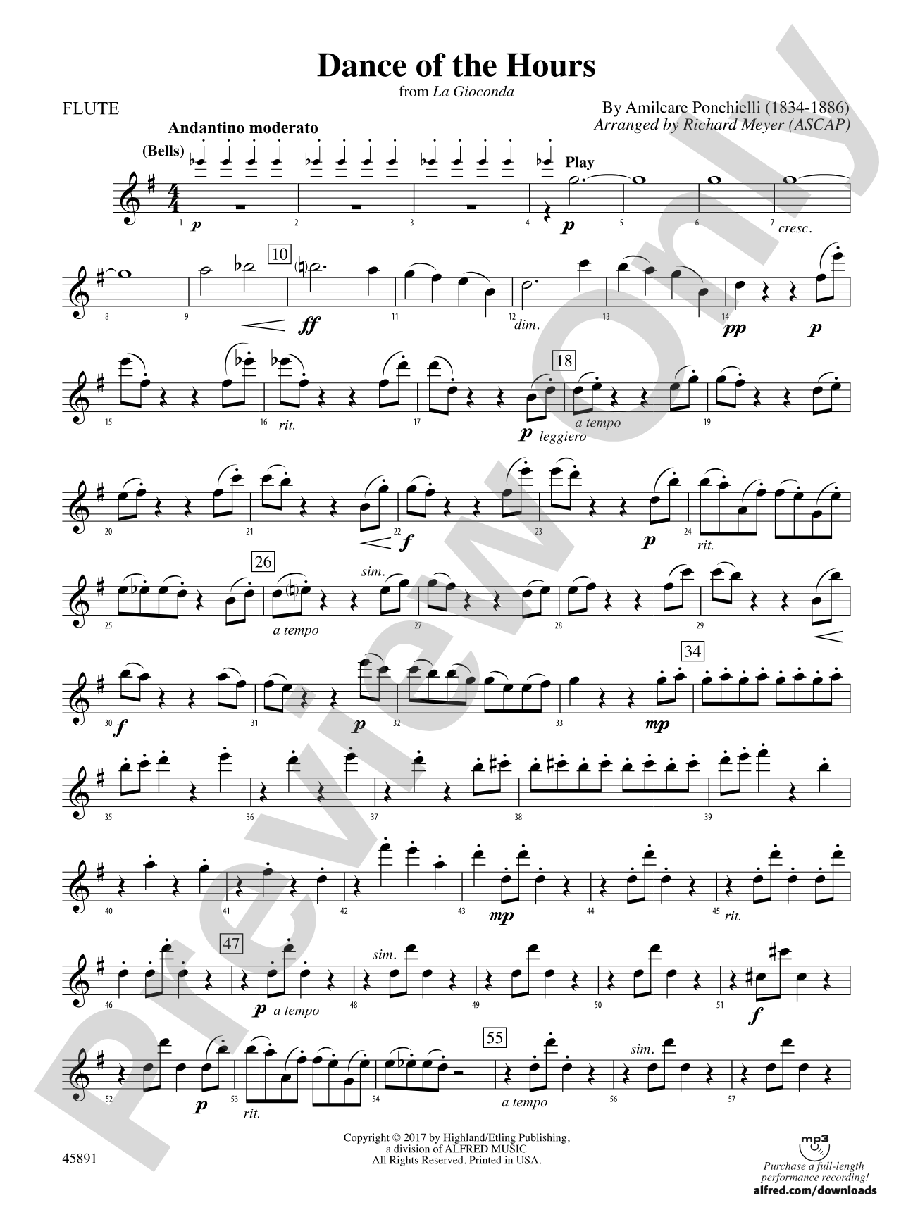 Dance of the Hours: Flute