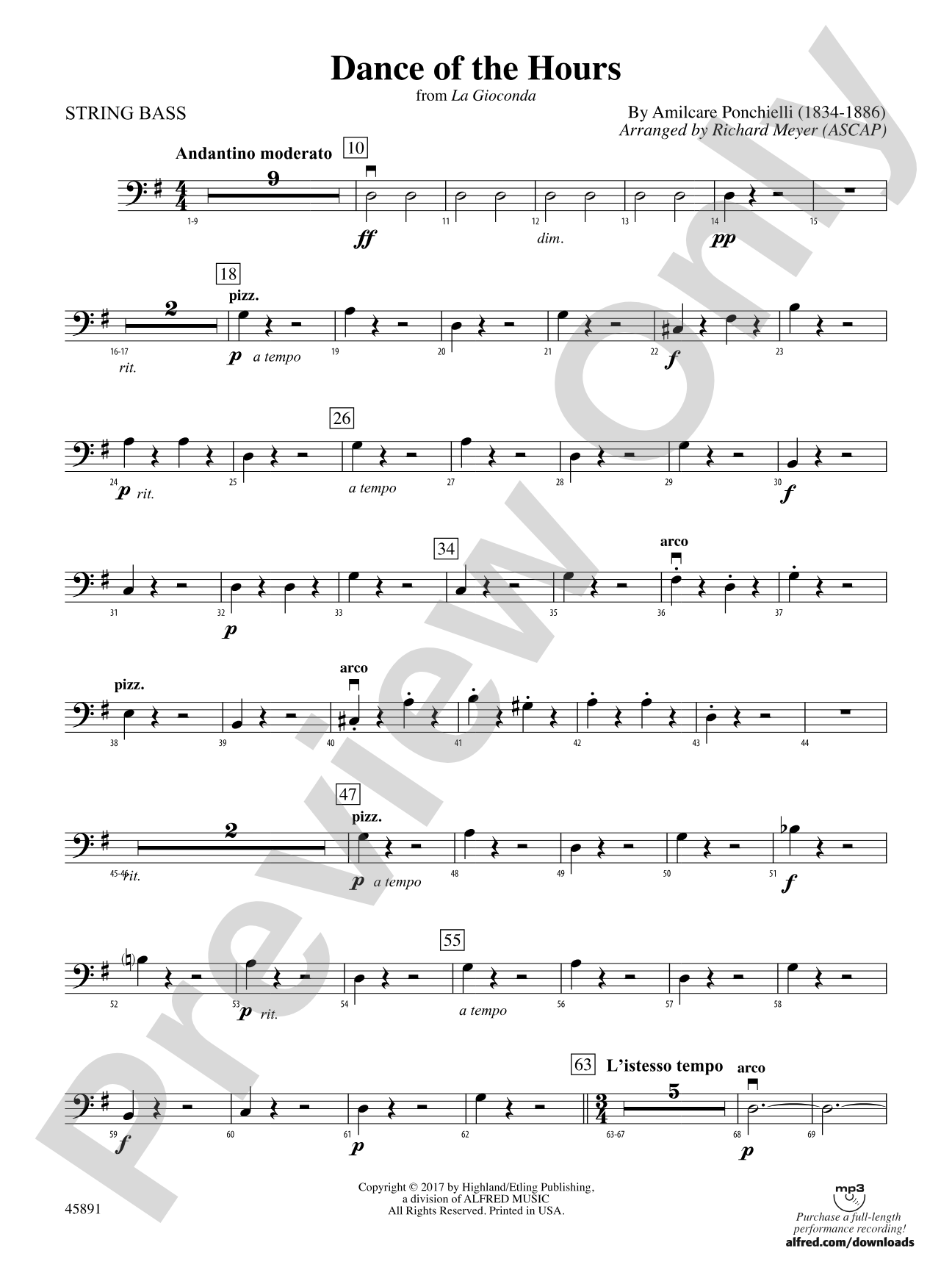 Dance of the Hours: String Bass