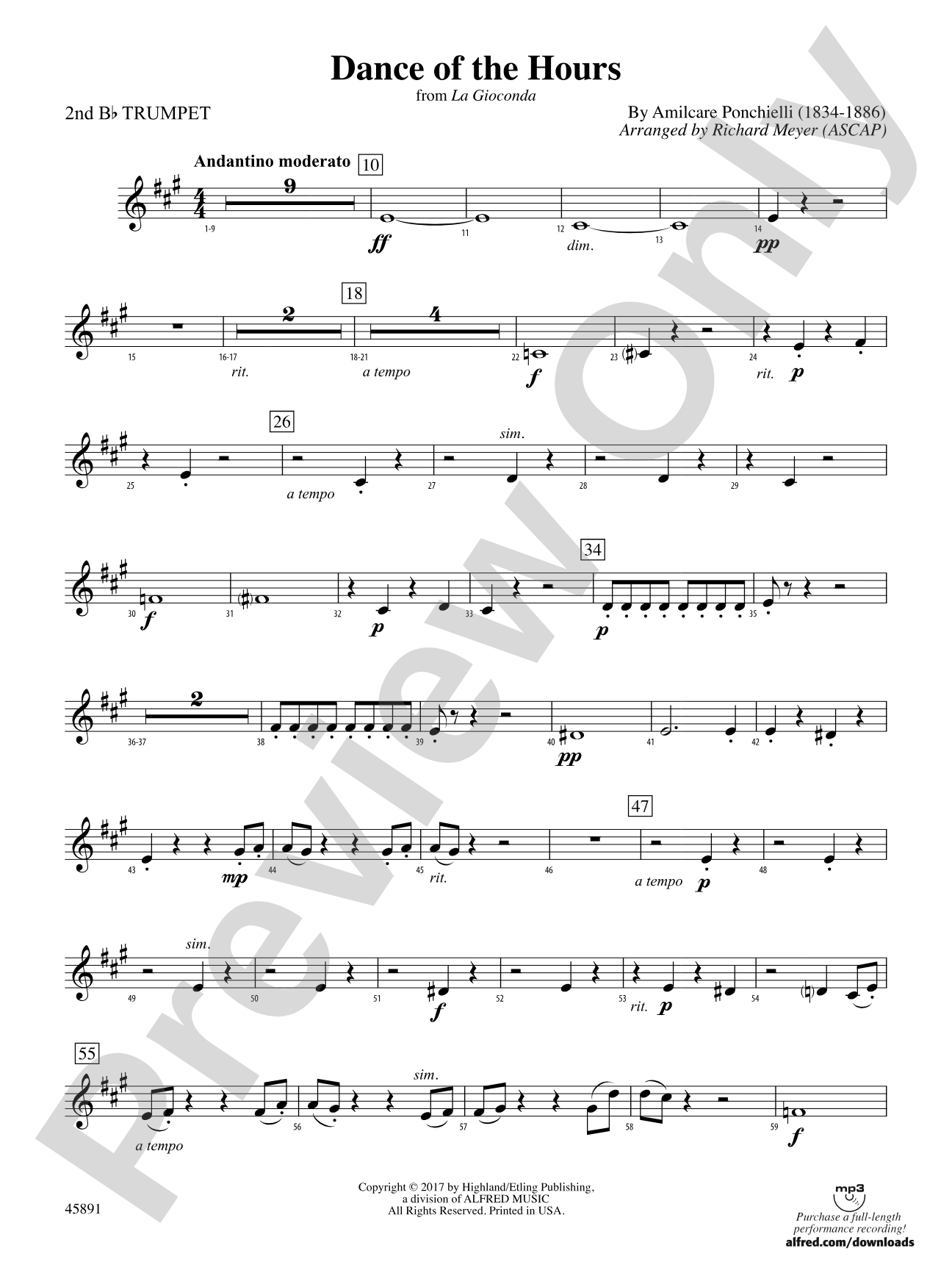 Dance of the Hours: 2nd B-flat Trumpet