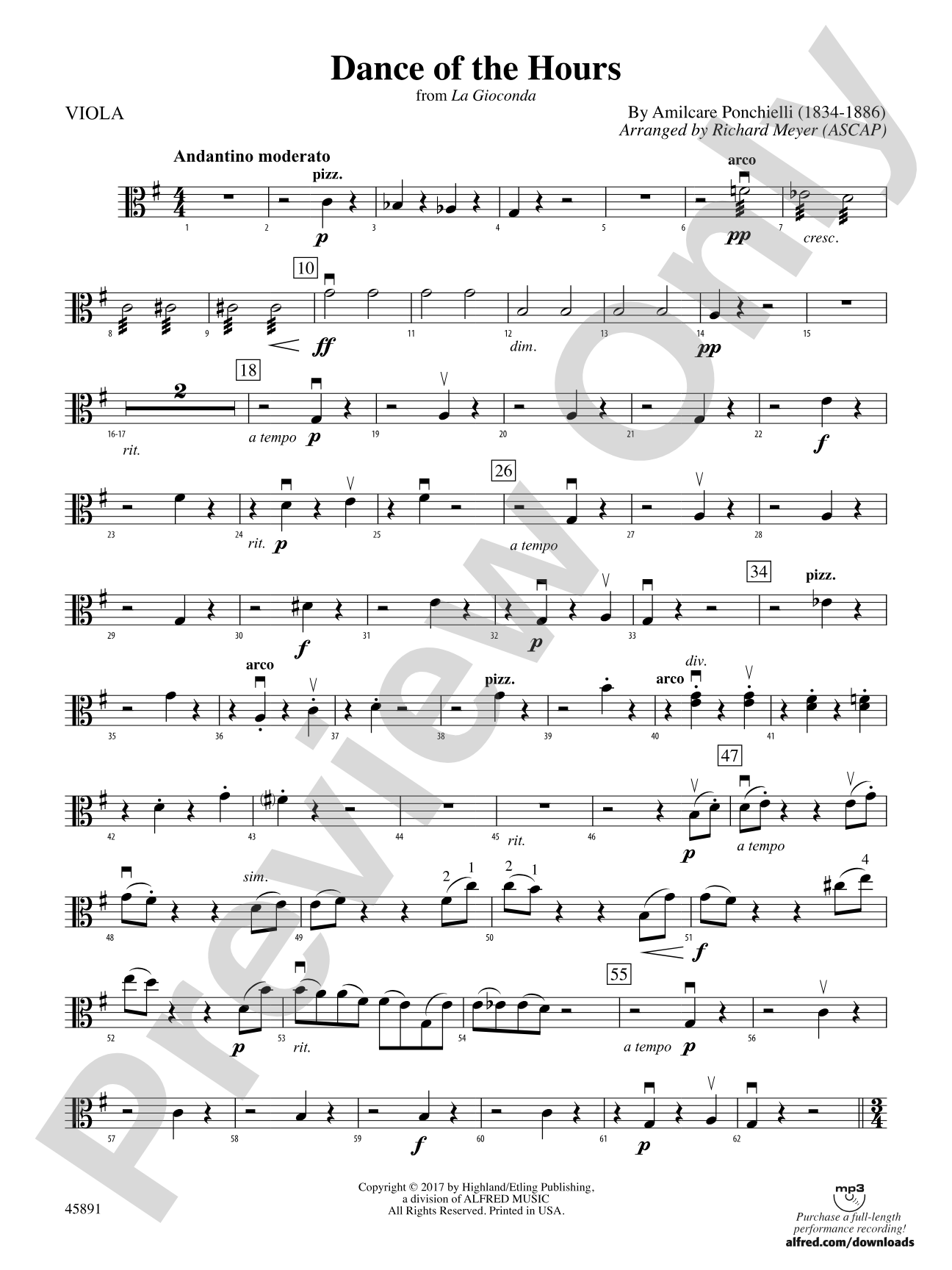 Dance of the Hours: Viola