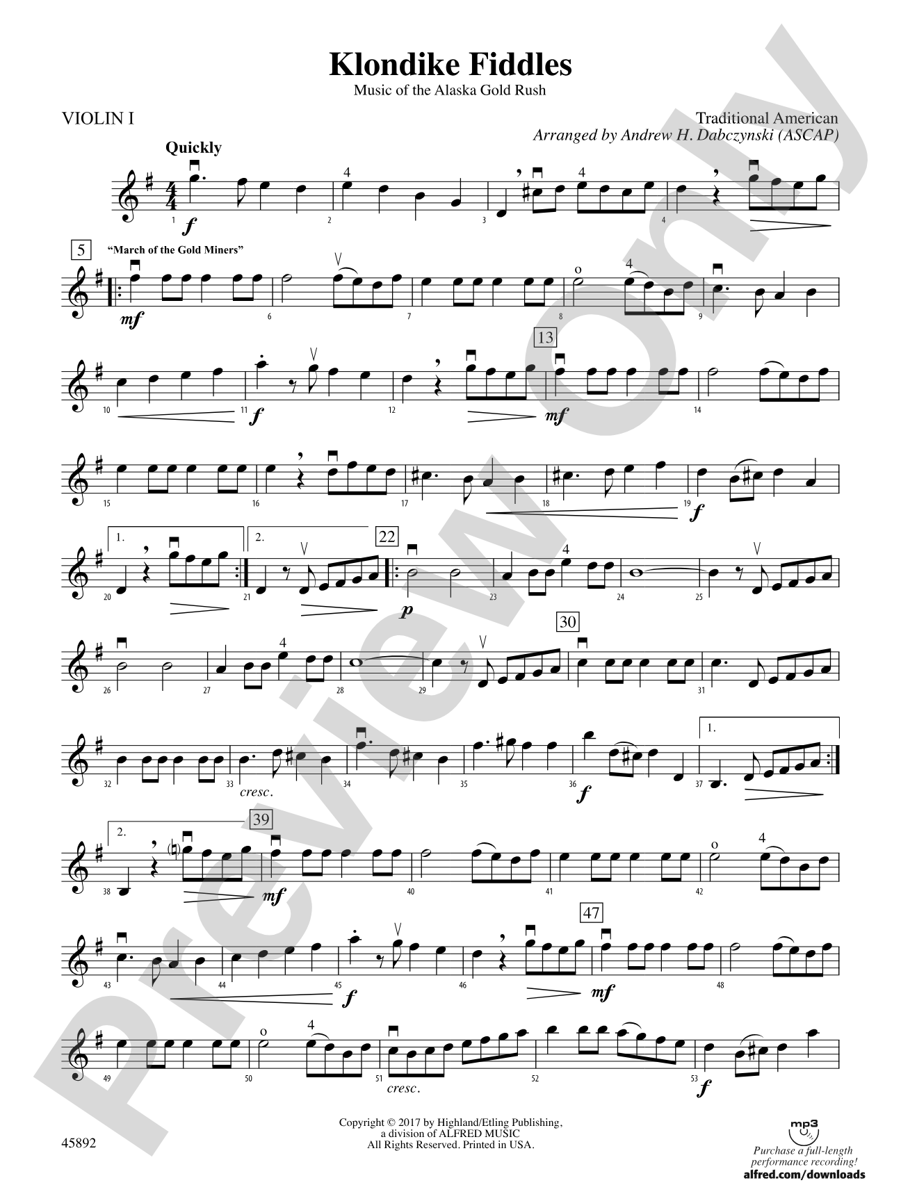 Klondike Fiddles: 1st Violin