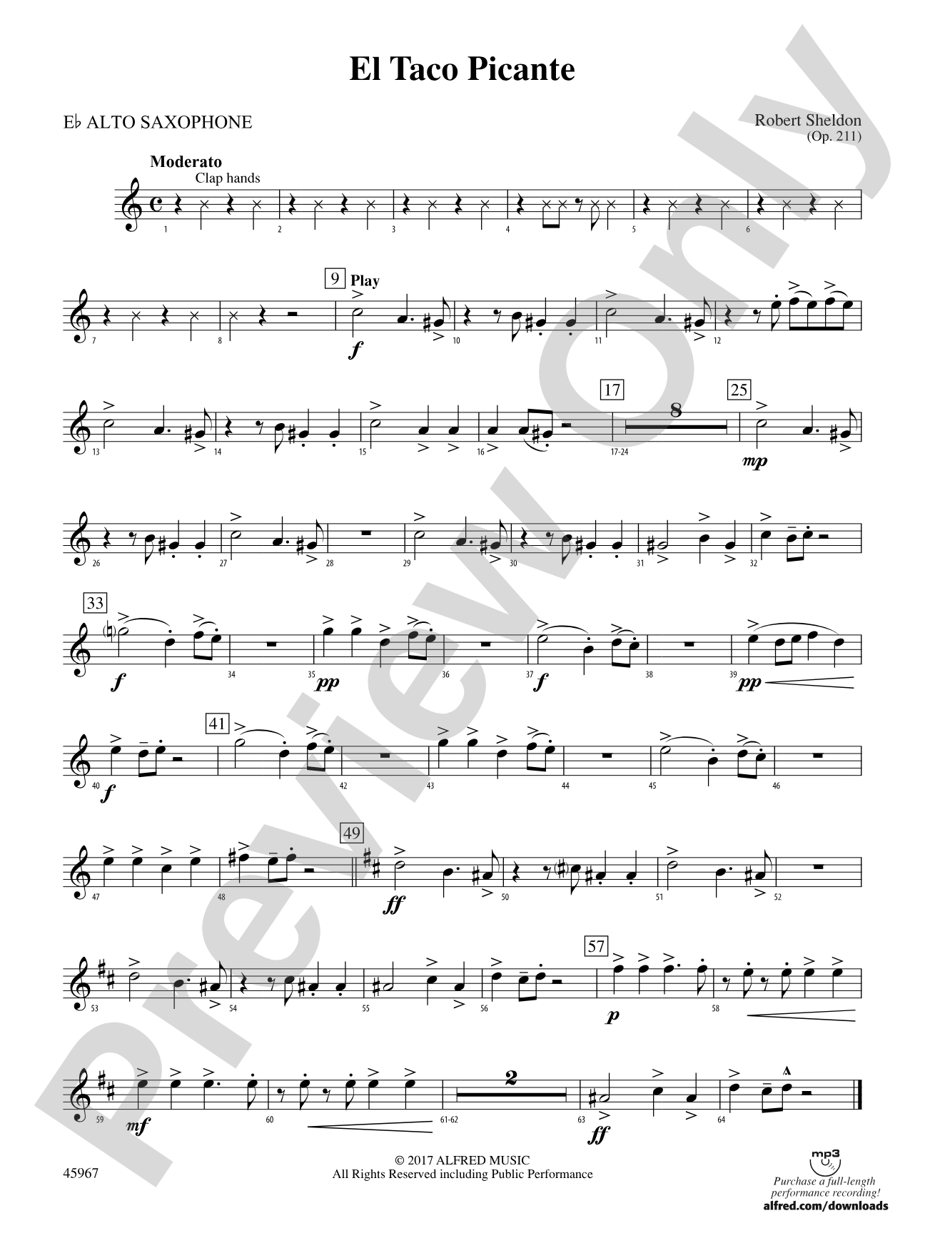 El Taco Picante: E-flat Alto Saxophone