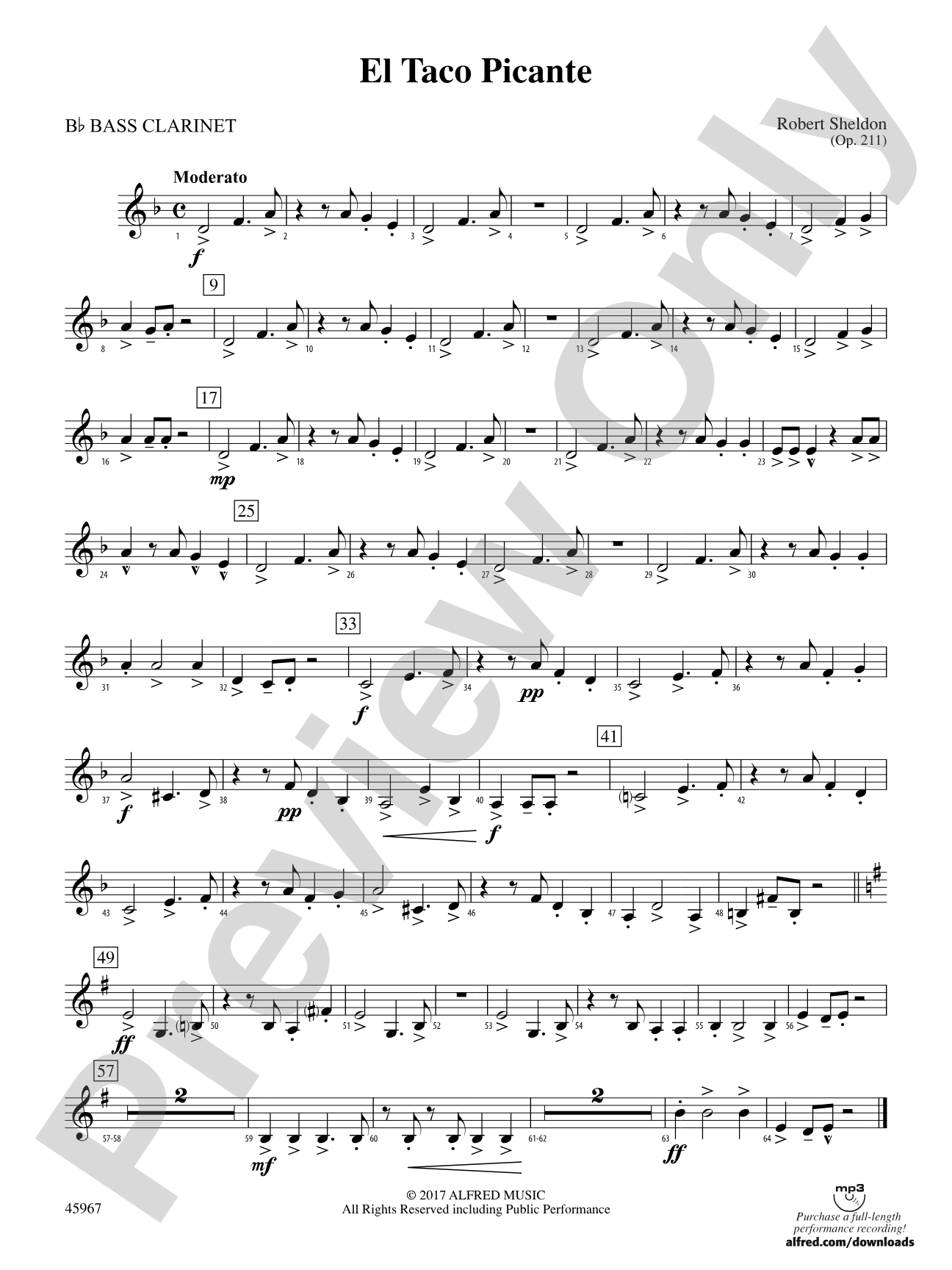 El Taco Picante: B-flat Bass Clarinet
