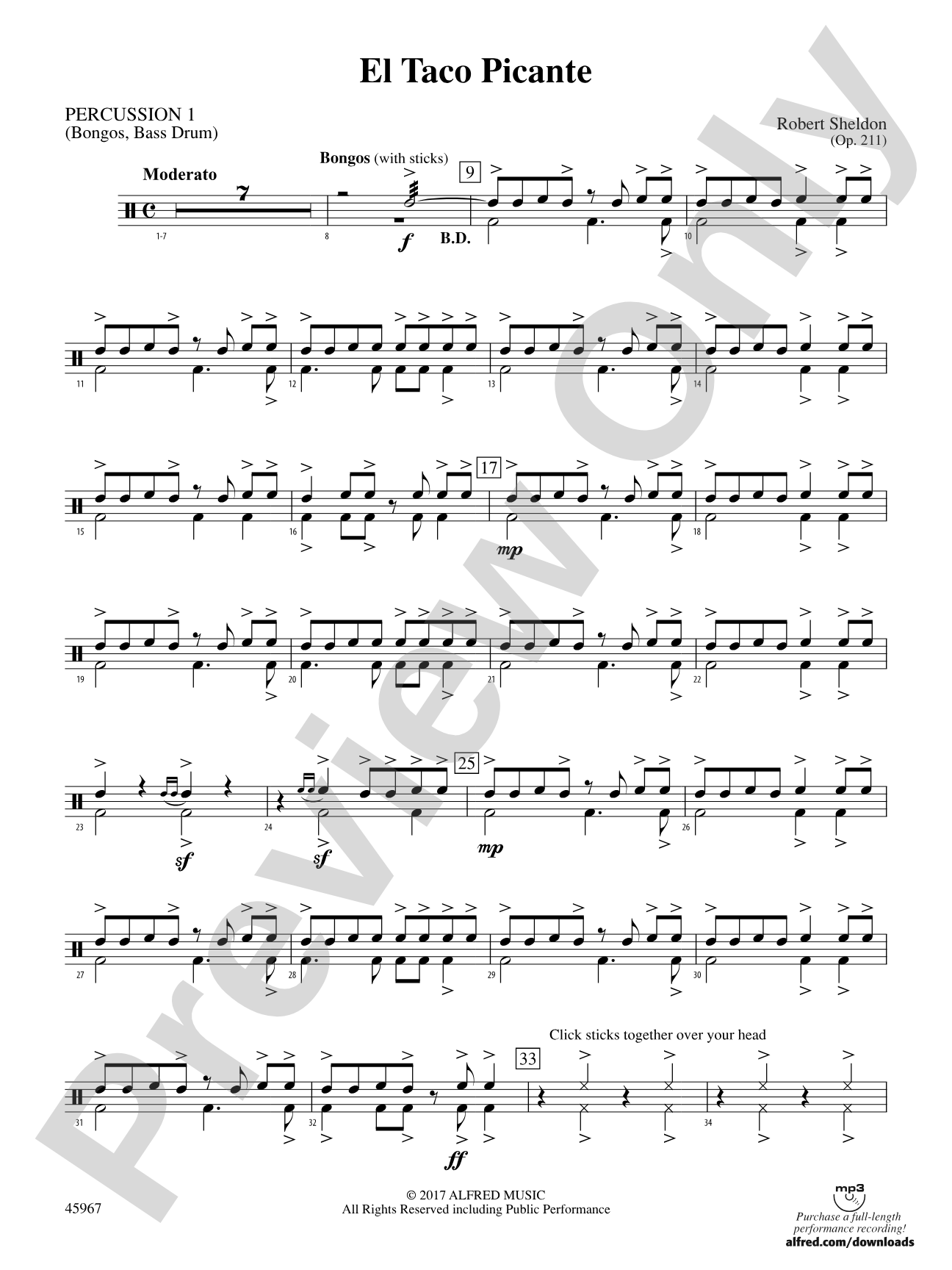 El Taco Picante: 1st Percussion