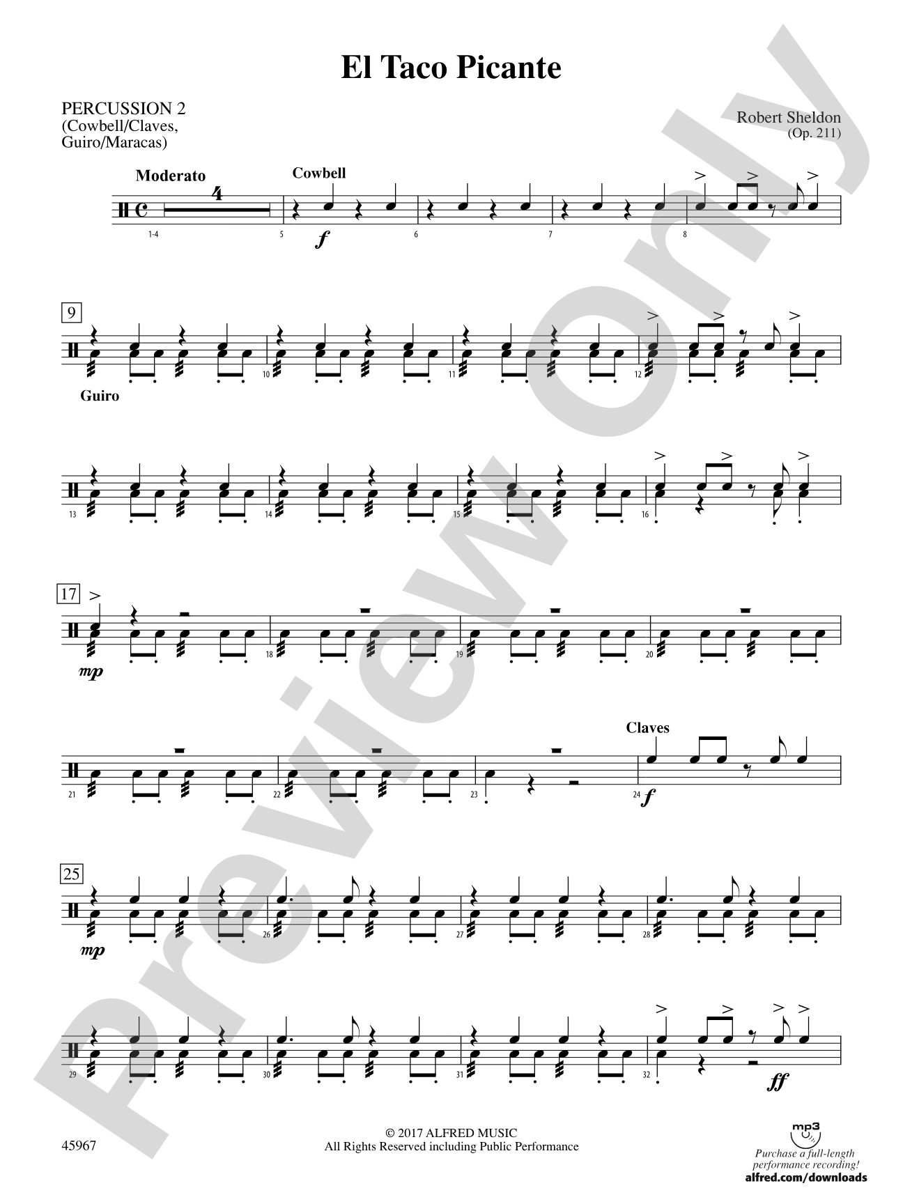 El Taco Picante: 2nd Percussion