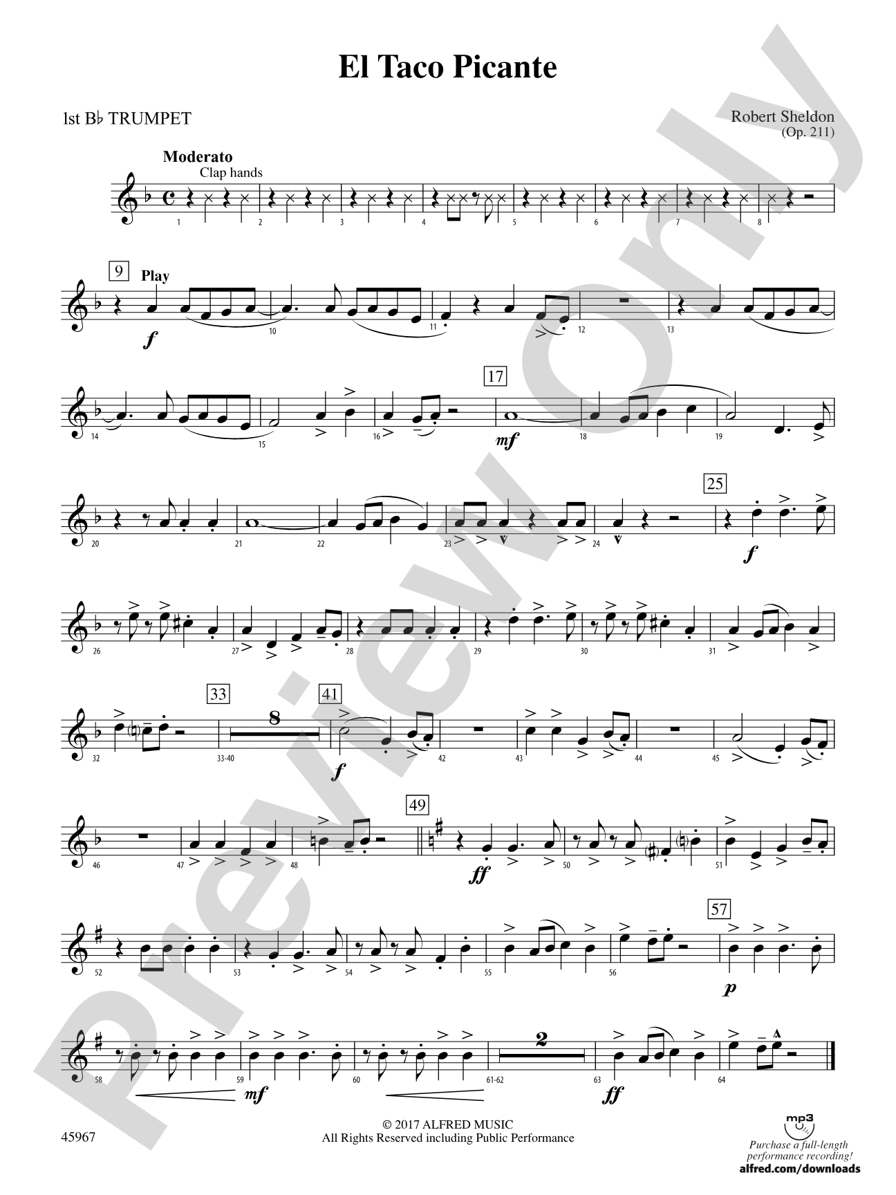 El Taco Picante: 1st B-flat Trumpet