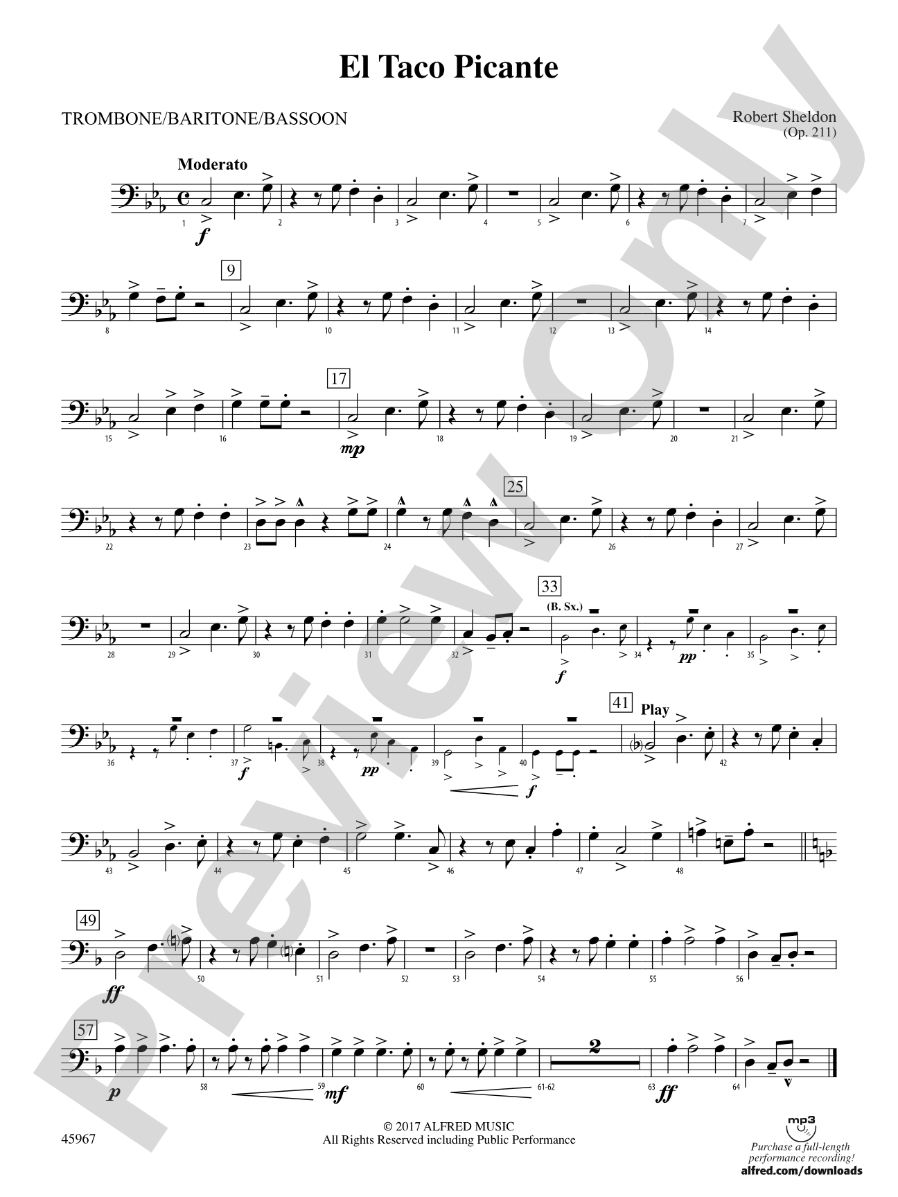 El Taco Picante: 1st Trombone