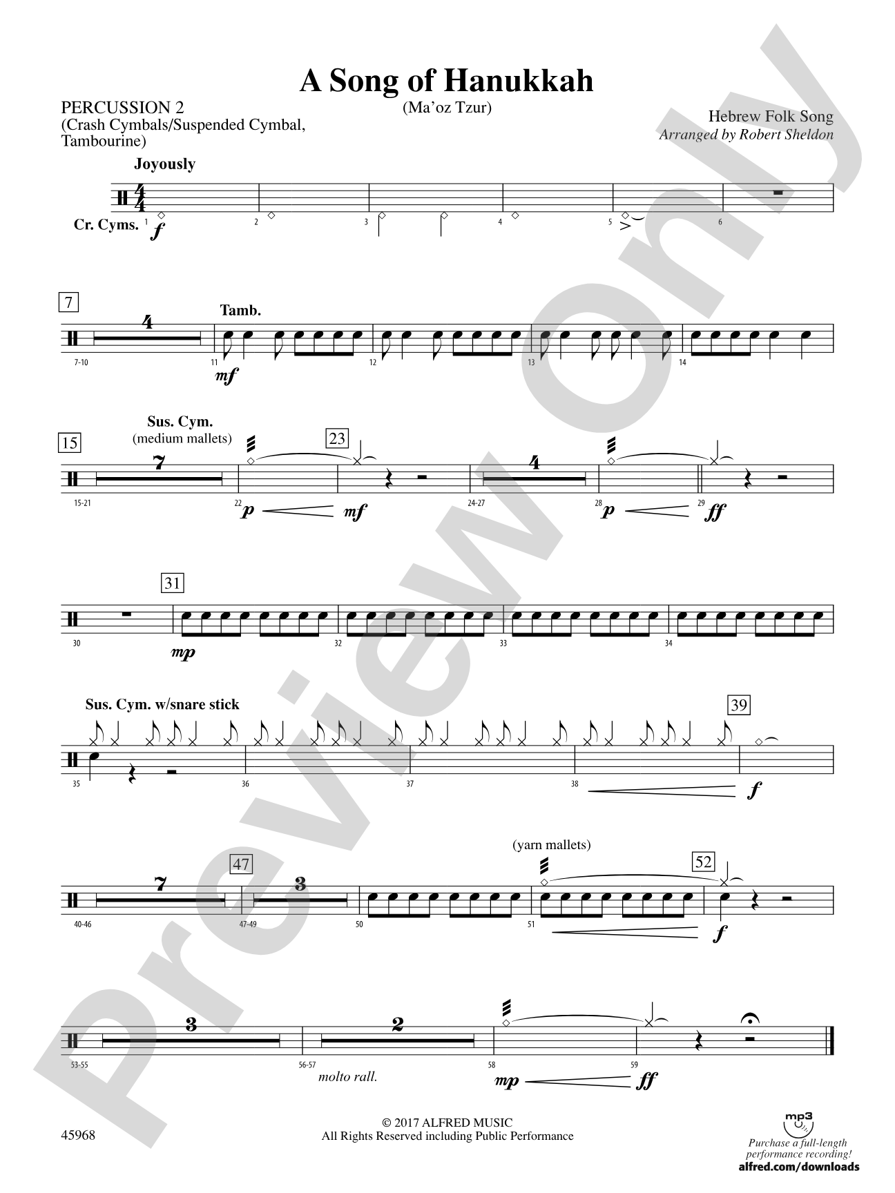 A Song of Hanukkah: 2nd Percussion