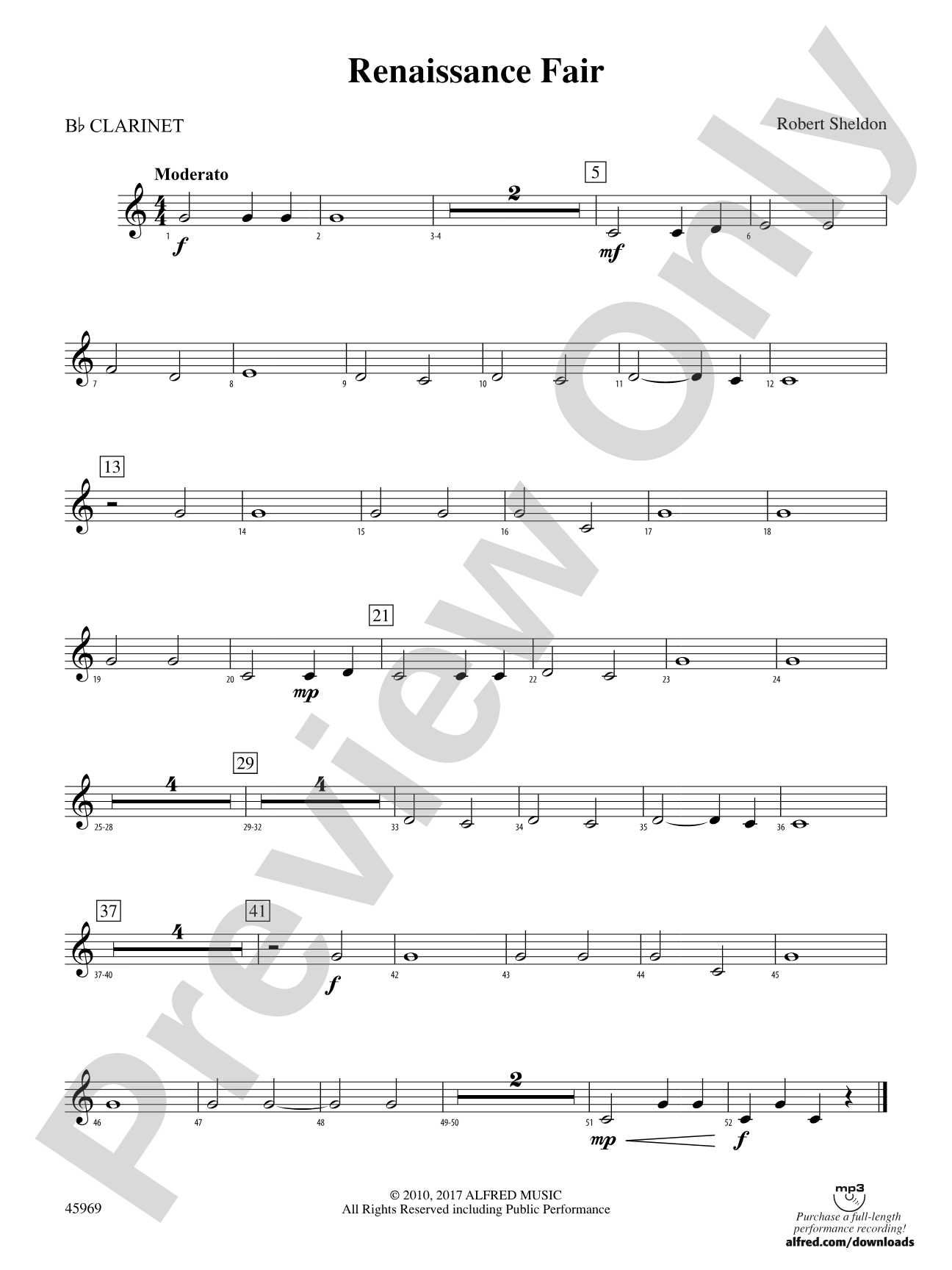 Renaissance Fair: 1st B-flat Clarinet