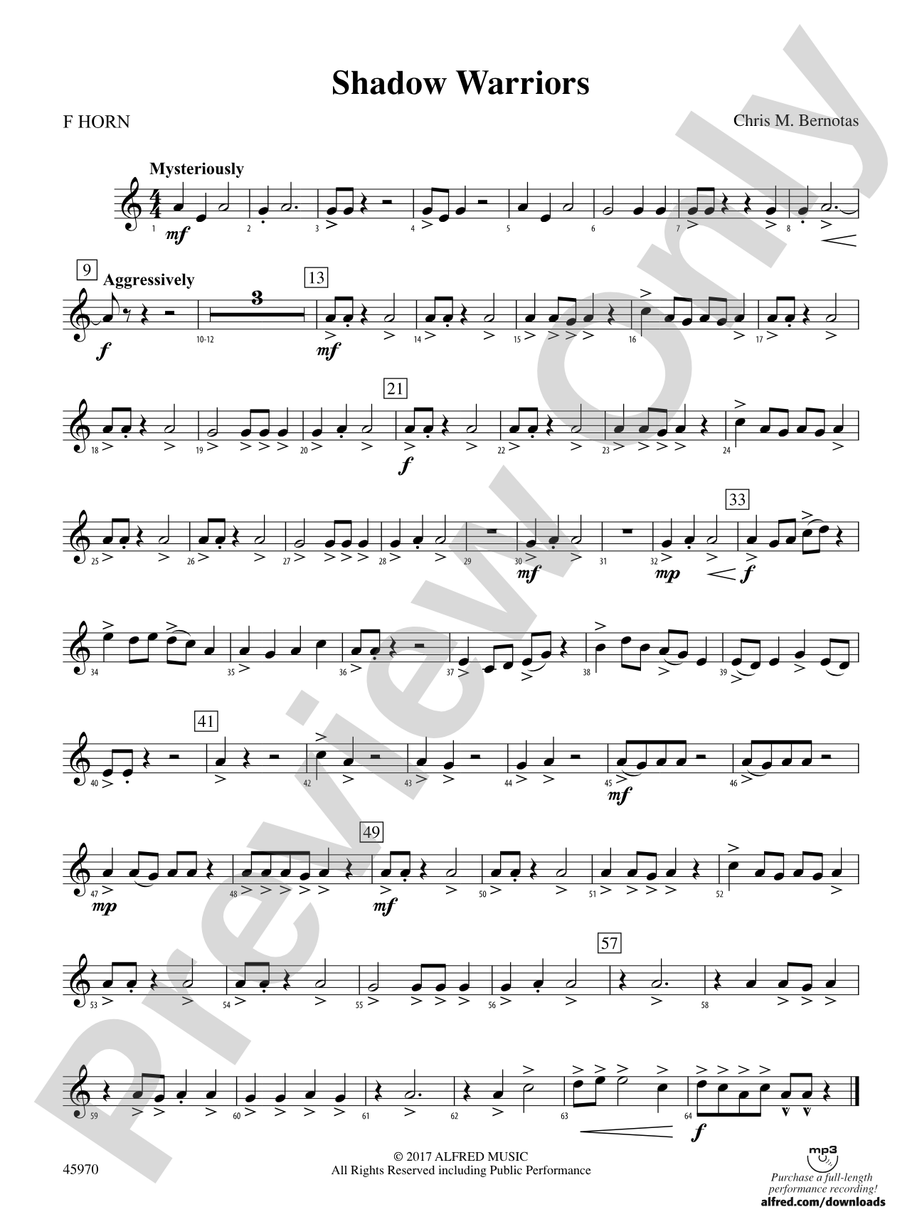 Shadow Warriors: 1st F Horn