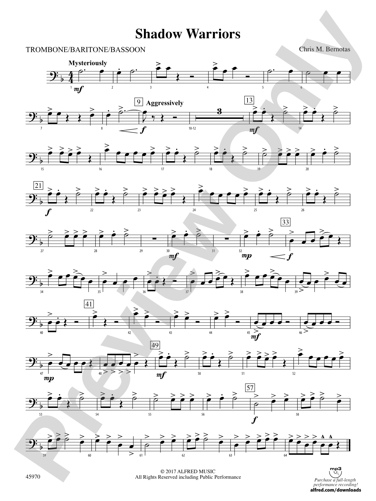 Shadow Warriors: 1st Trombone